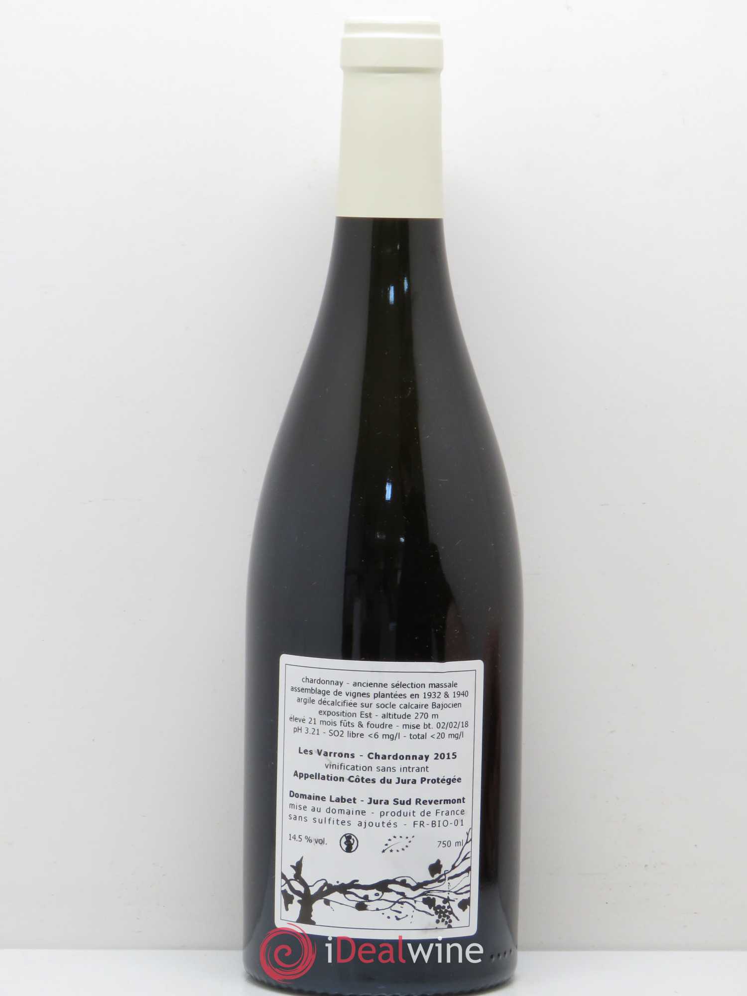 Côtes du Jura Les Varrons Chardonnay Domaine Labet 2015 - Posten von 1 Flasche - 1