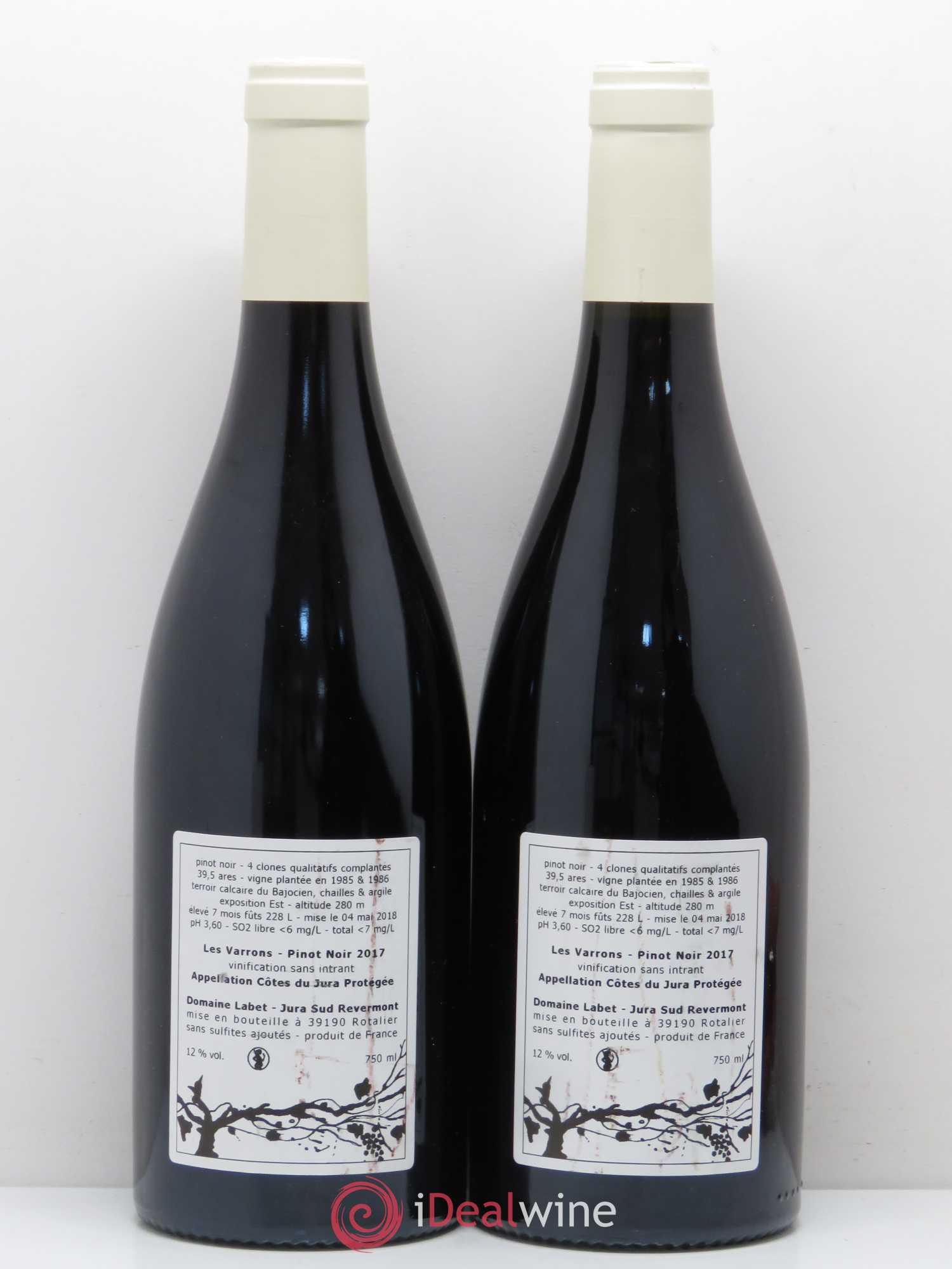 Côtes du Jura Pinot Noir Les Varrons Julien Labet 2017 - Posten von 2 Flaschen - 1