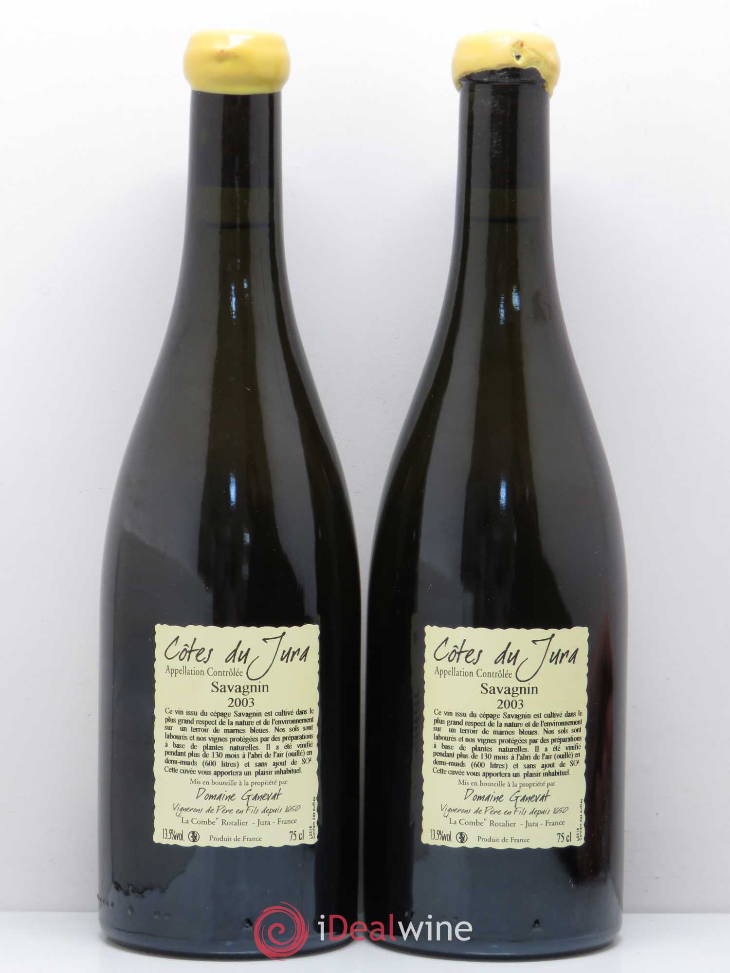 Côtes du Jura Les Vignes de mon Père Jean-François Ganevat (Domaine) 2003 - Lot de 2 bouteilles - 1