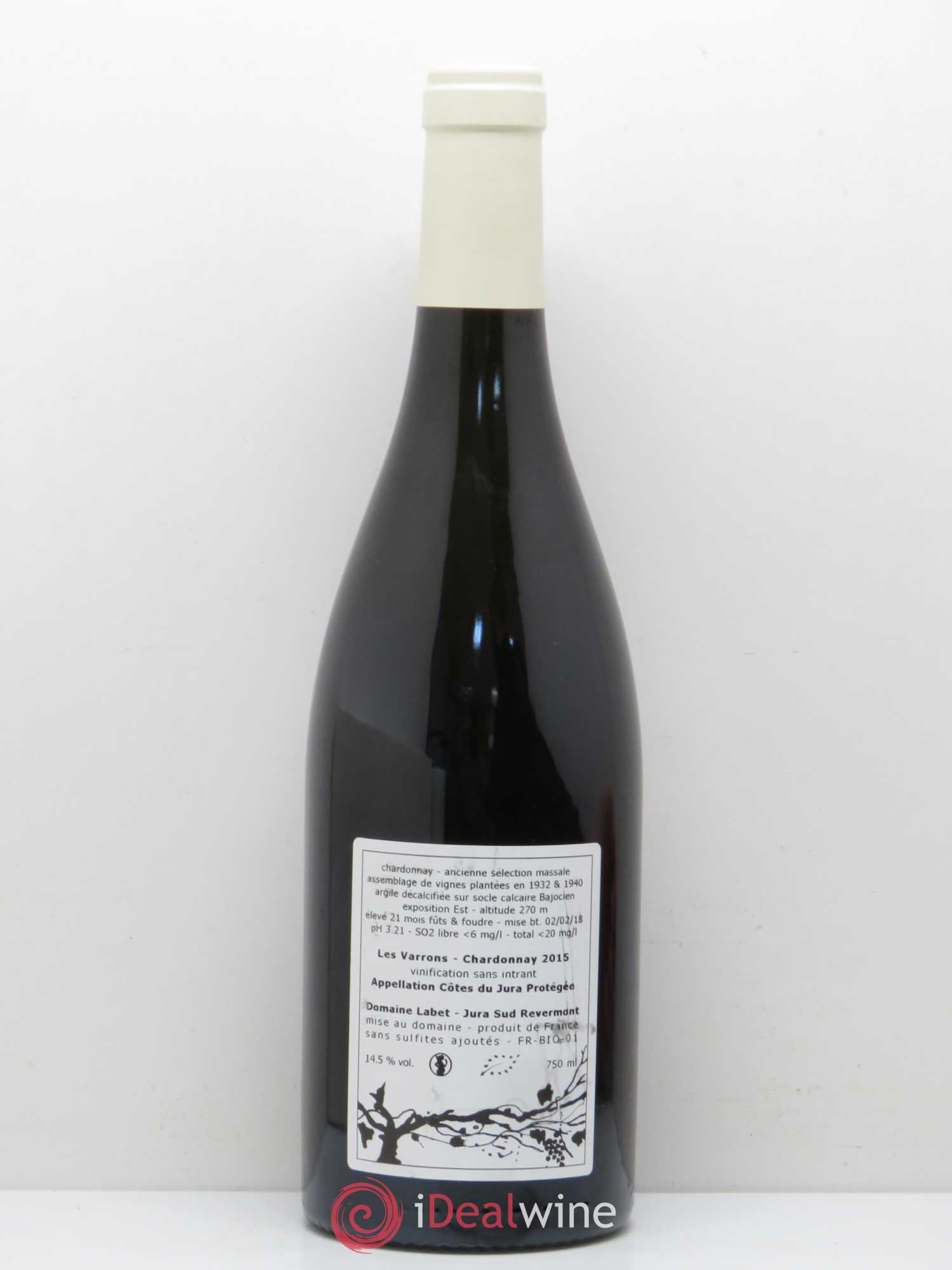 Côtes du Jura Les Varrons Chardonnay Domaine Labet 2015 - Posten von 1 Flasche - 1