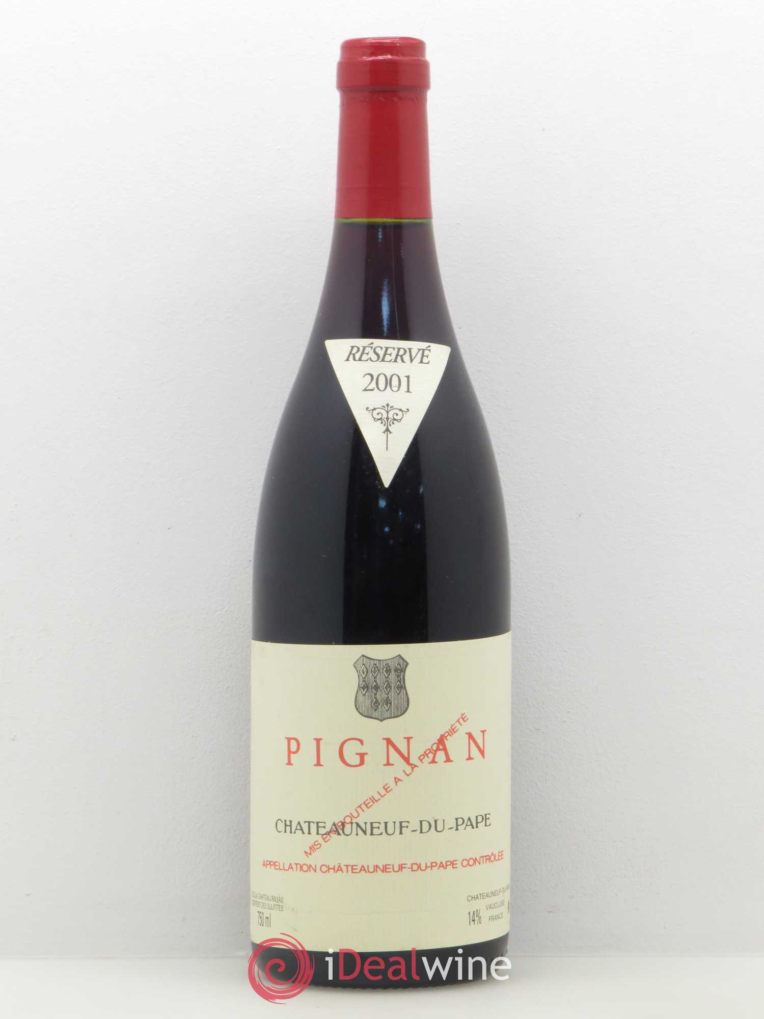 Châteauneuf-du-Pape Pignan Emmanuel Reynaud 2001 - Lot de 1 bouteille - 0