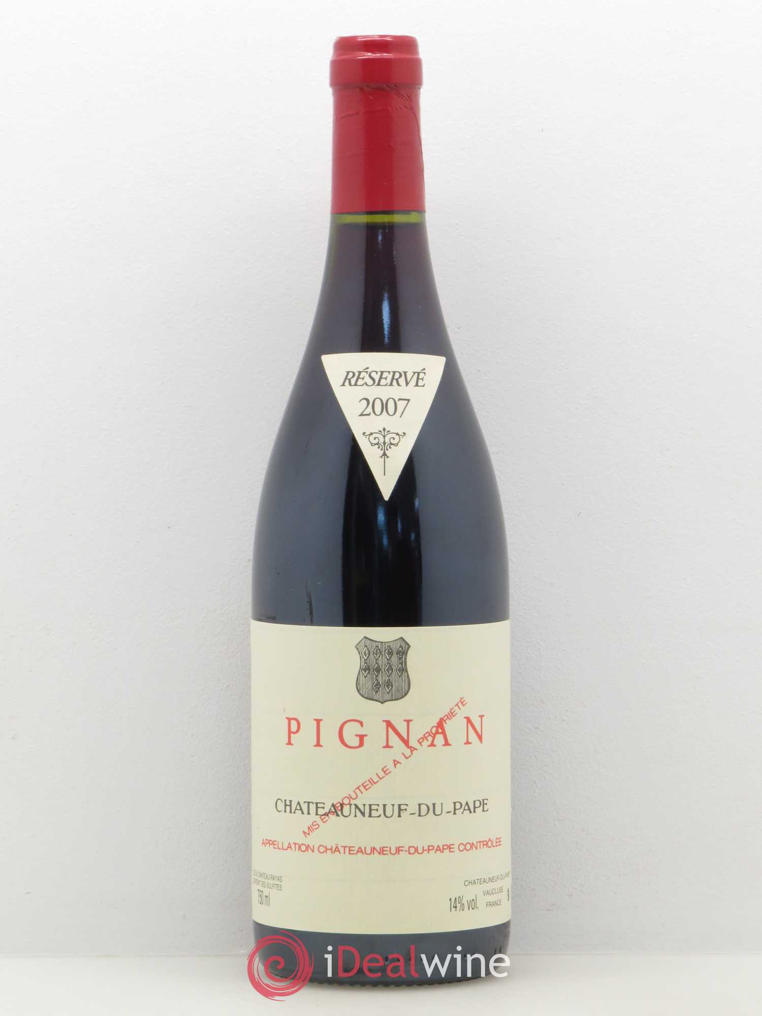 Châteauneuf-du-Pape Pignan Emmanuel Reynaud 2007 - Lot de 1 bouteille - 0