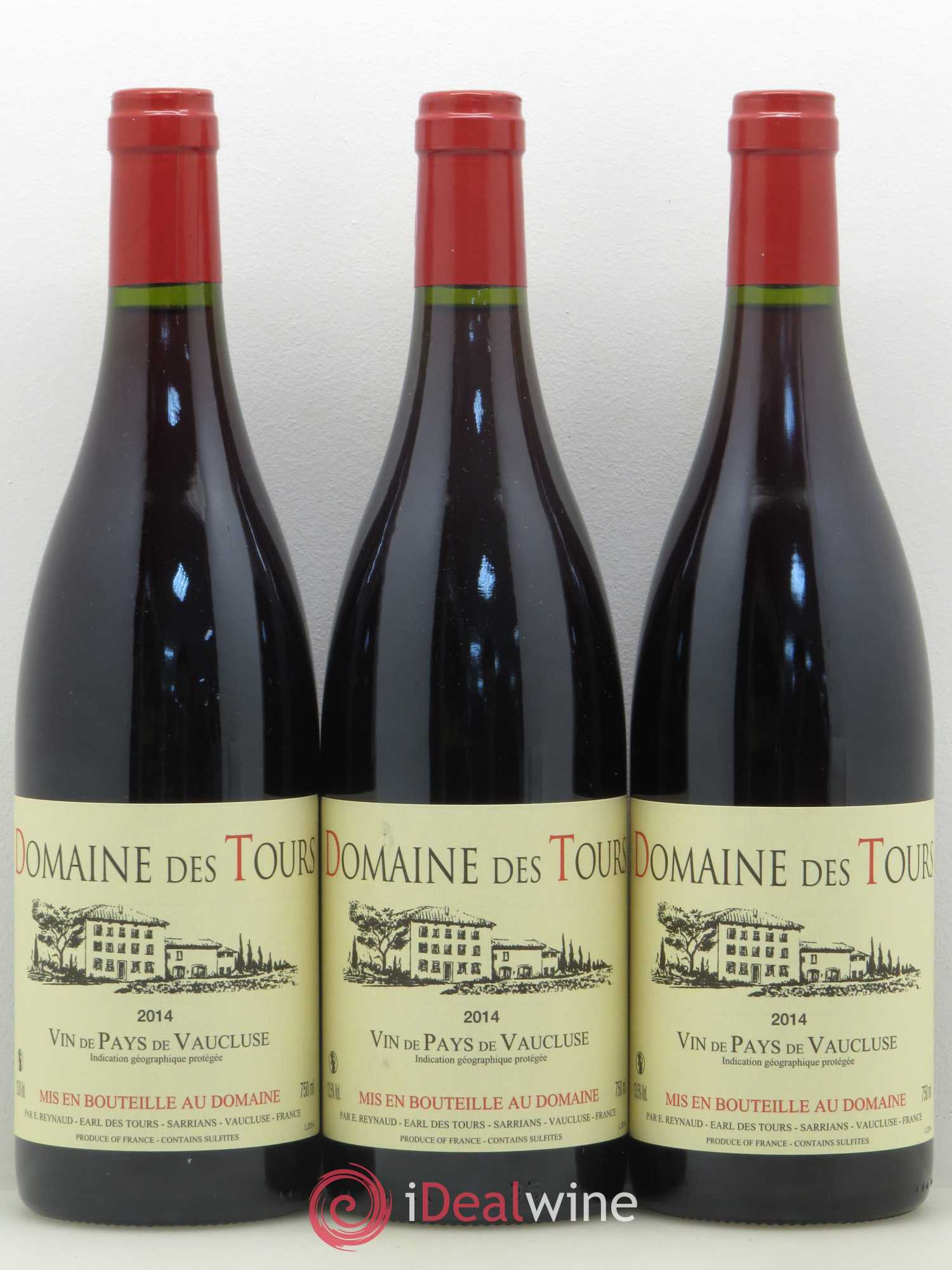 Vaucluse (Vin de Pays de Vaucluse) Domaine des Tours Emmanuel Reynaud 2014 - Lot de 3 bouteilles - 0