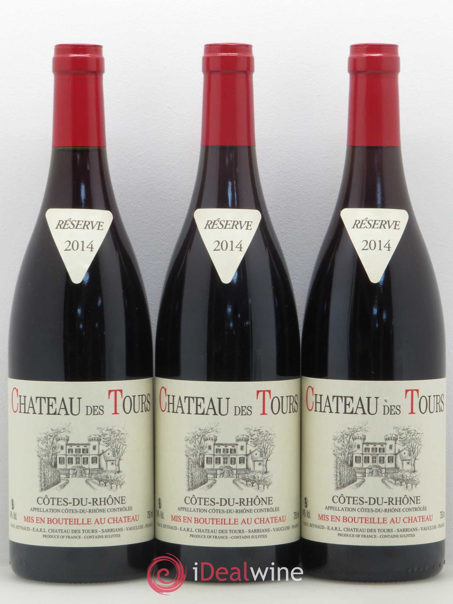 Côtes-du-Rhône Château des Tours Emmanuel Reynaud 2014 - Lot de 3 bouteilles - 0