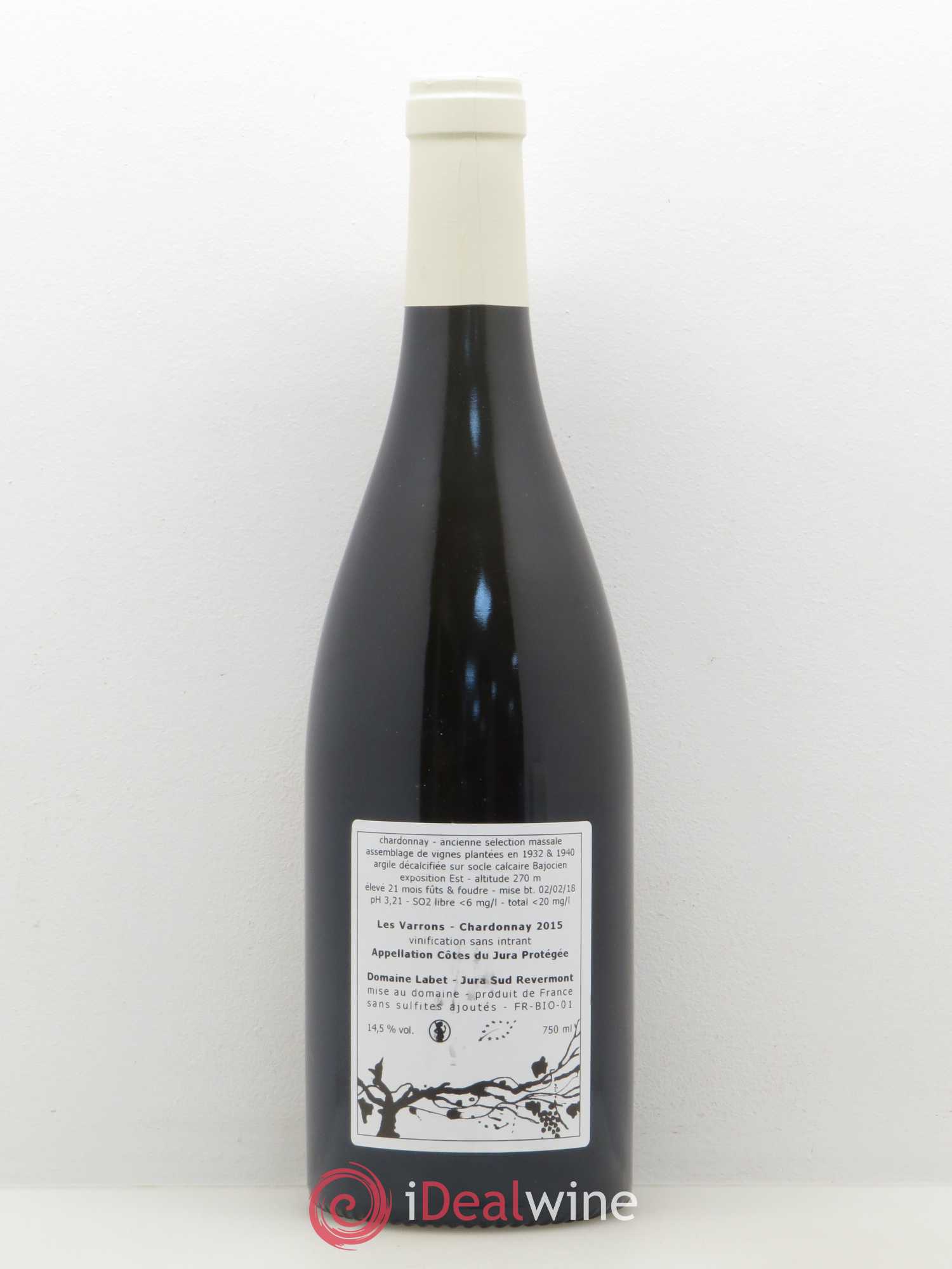 Côtes du Jura Chardonnay Les Varrons Domaine Labet 2015 - Posten von 1 Flasche - 1