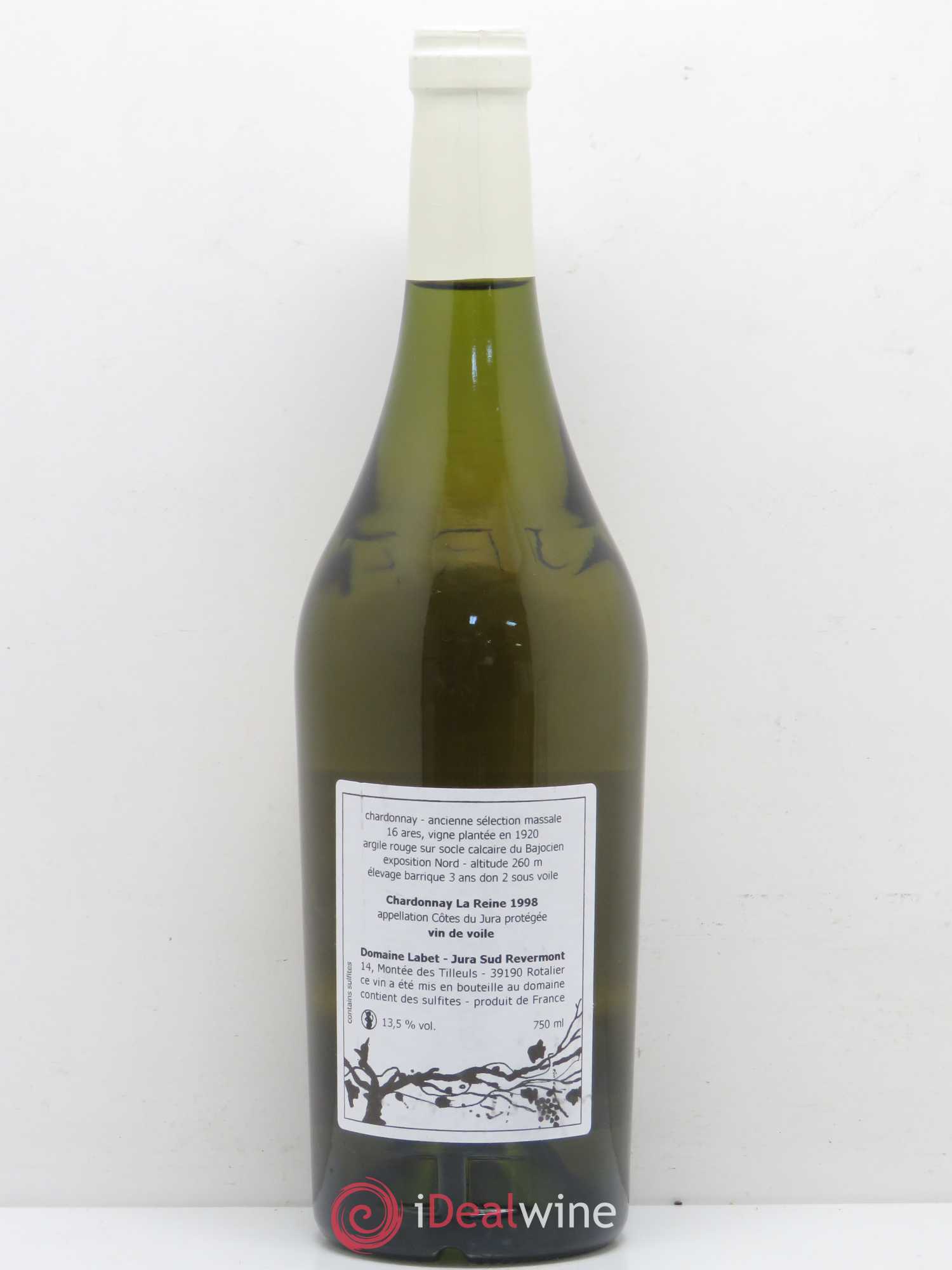 Côtes du Jura Vin de Voile la reine Chardonnay Domaine Labet 1998 - Posten von 1 Flasche - 1