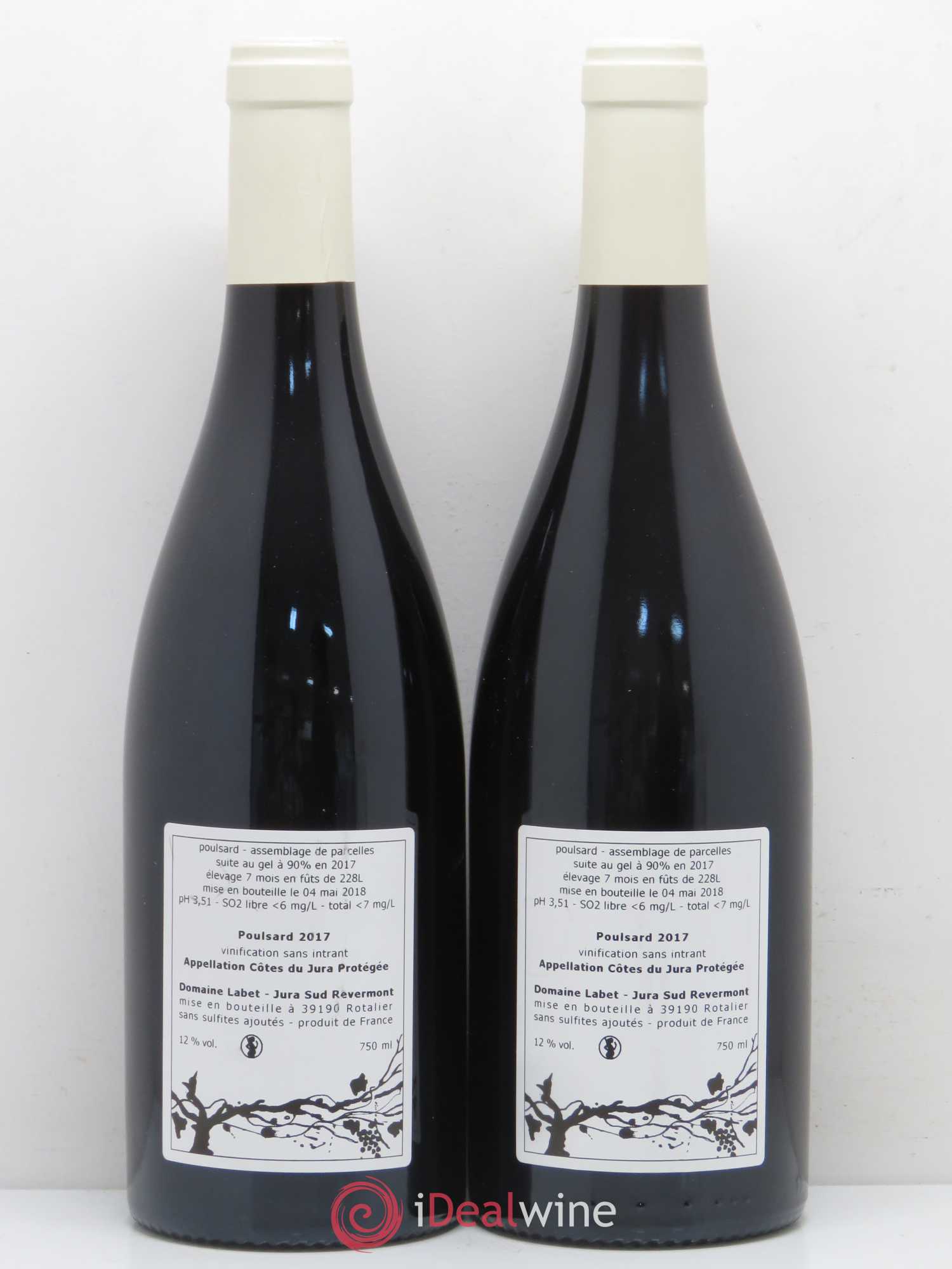 Côtes du Jura Poulsard Domaine Labet 2017 - Lot de 2 bouteilles - 1
