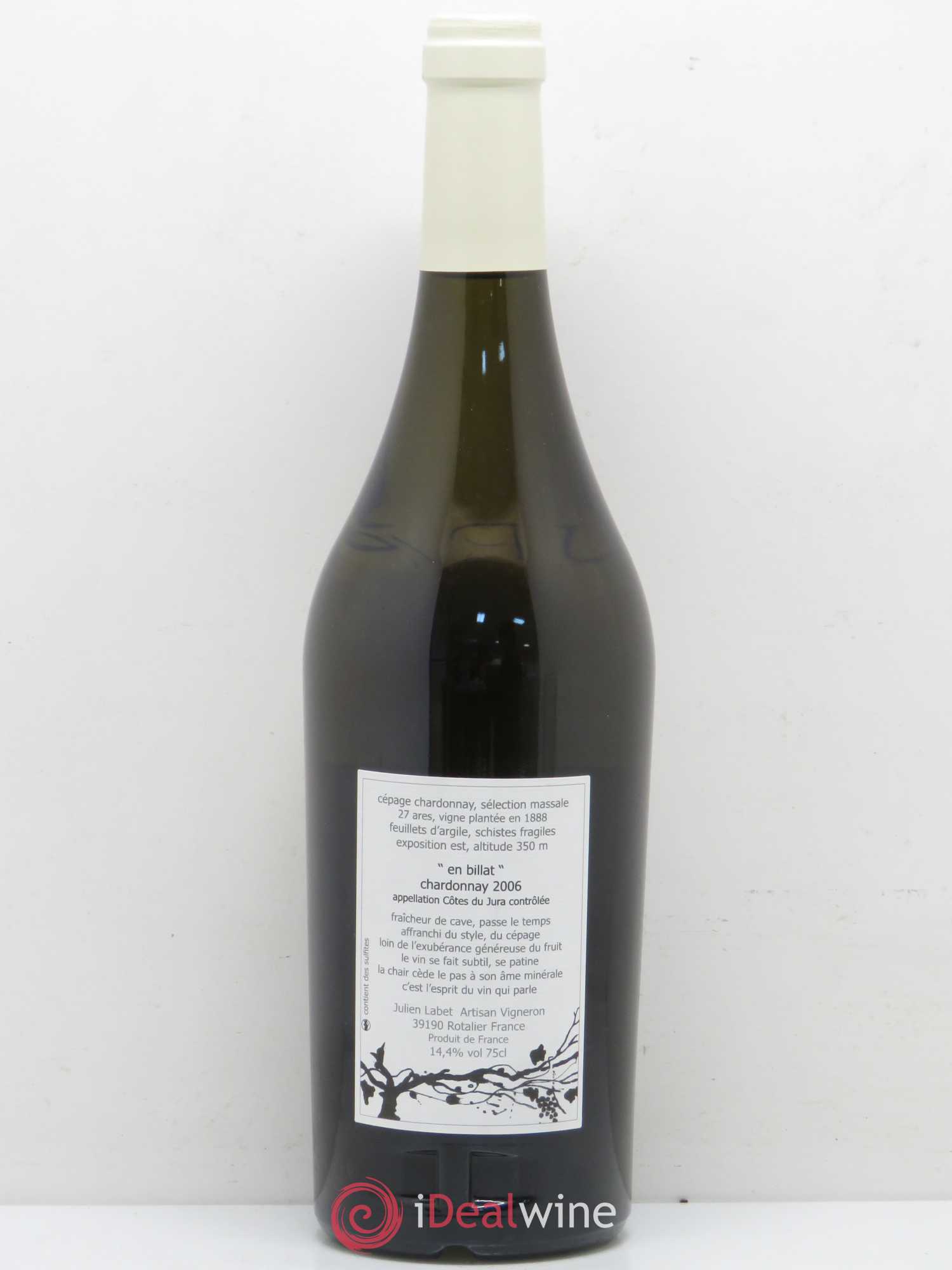 Côtes du Jura En Billat Chardonnay Labet 2006 - Posten von 1 Flasche - 1