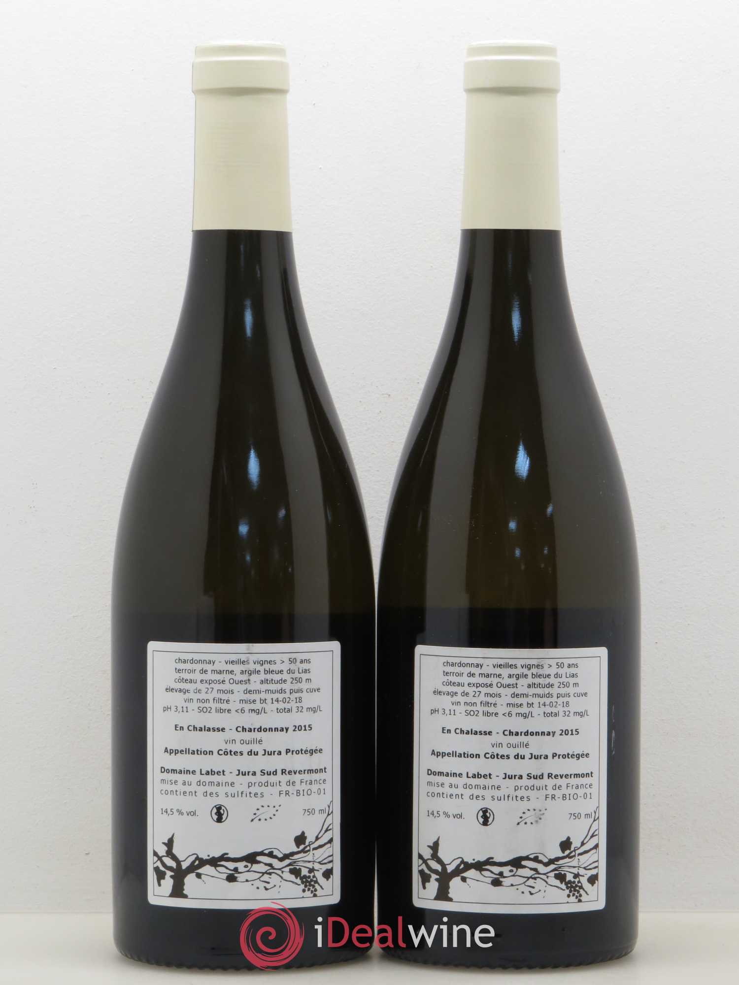 Côtes du Jura Chardonnay En chalasses Labet 2015 - Posten von 2 Flaschen - 1
