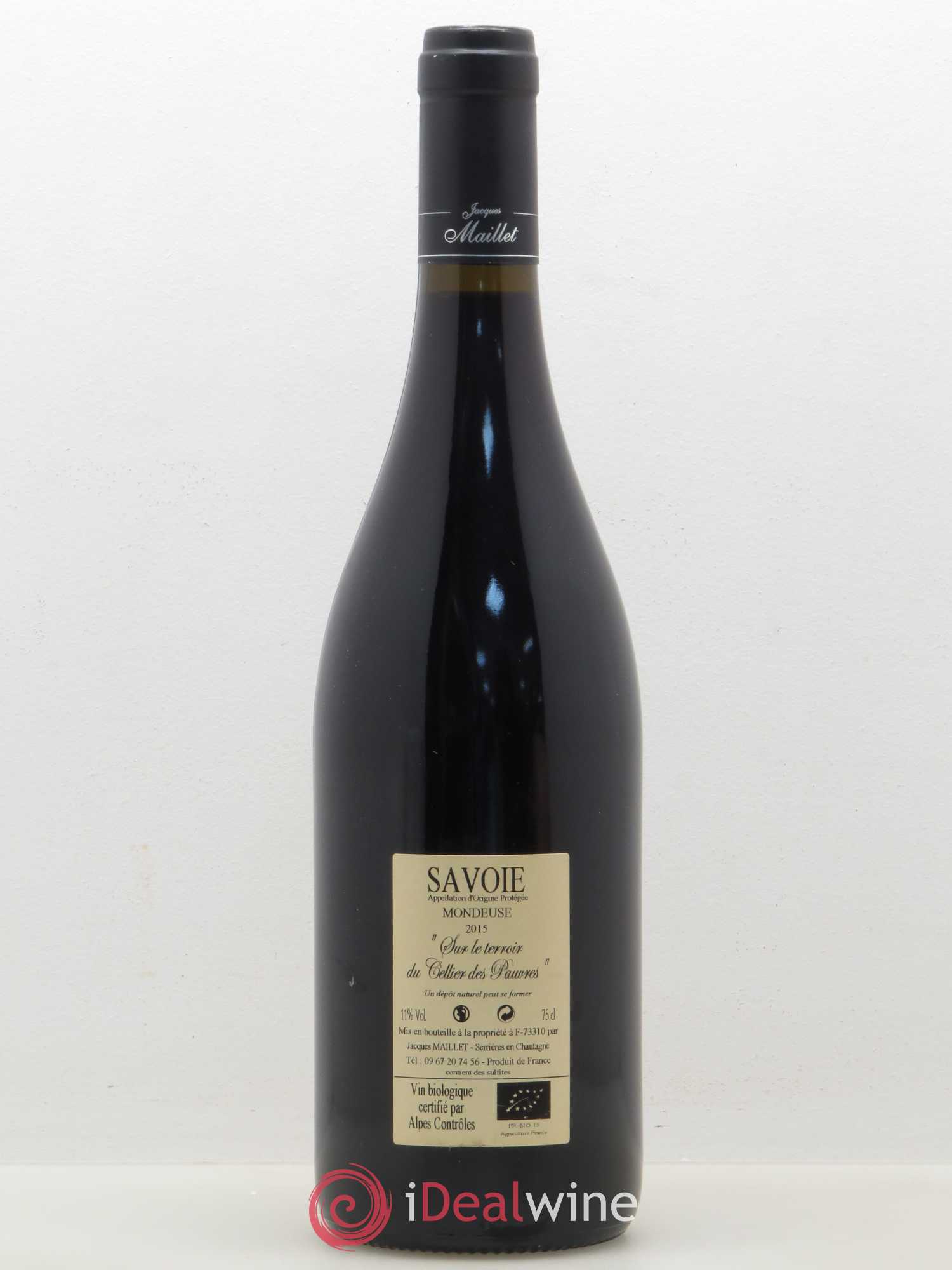 Vin de Savoie Mondeuse Sur les vignes du terroir des pauvres Jacques Maillet 2015 - Posten von 1 Flasche - 1