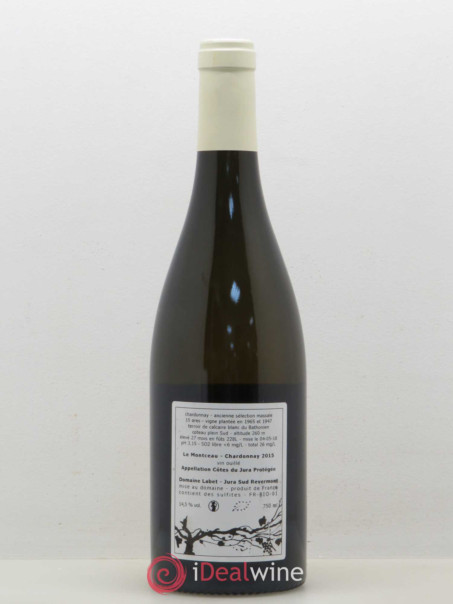 Côtes du Jura Chardonnay Le Montceau Labet 2015 - Posten von 1 Flasche - 1