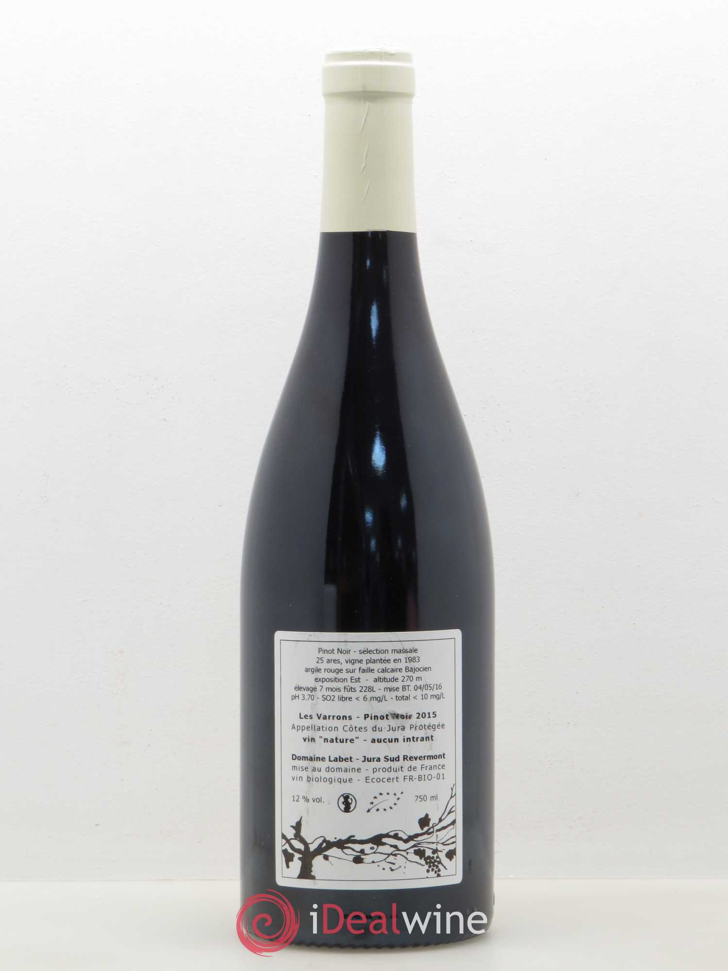 Côtes du Jura Varrons Pinot Noir Labet 2015 - Posten von 1 Flasche - 1