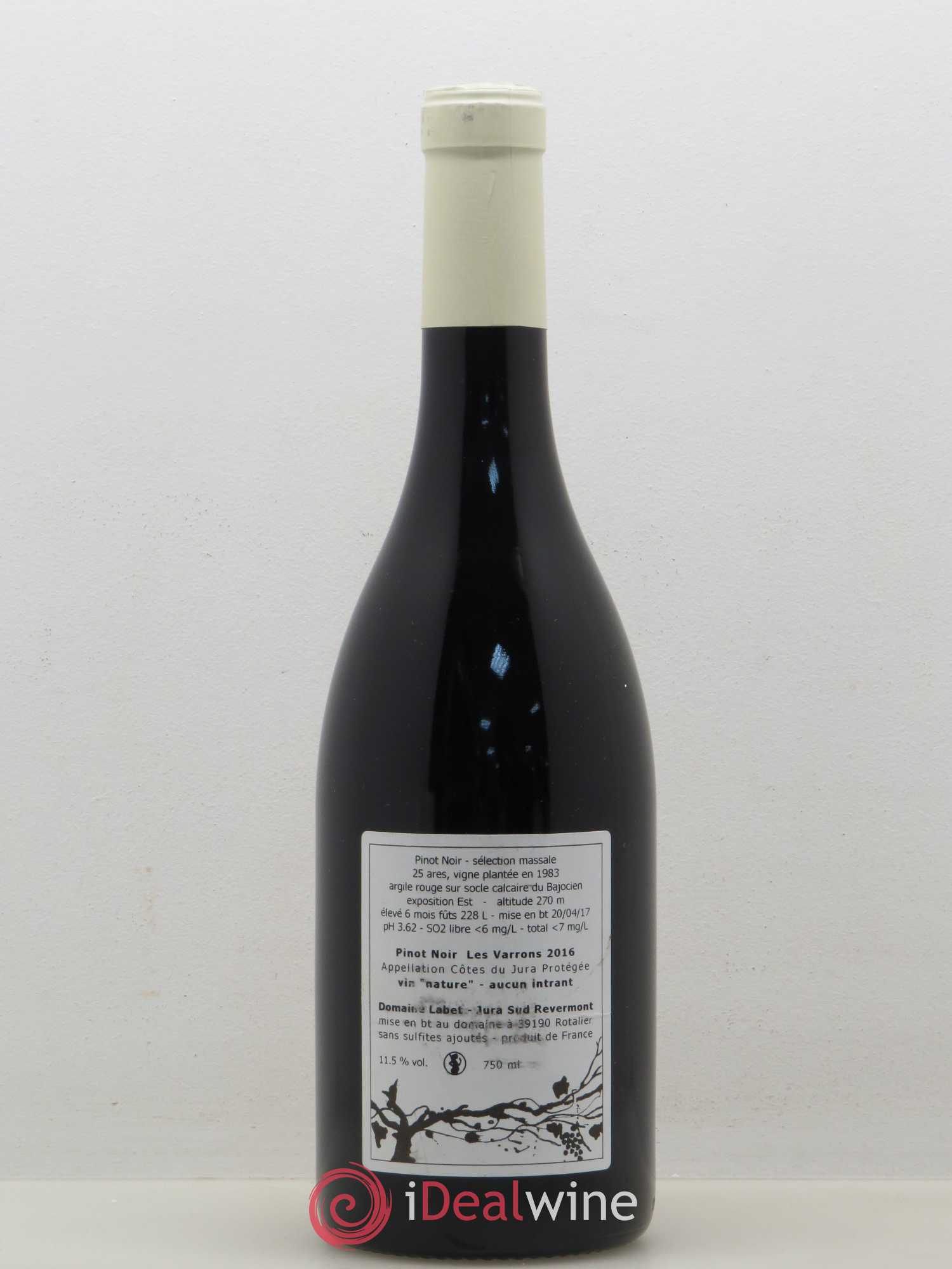 Côtes du Jura Varrons Pinot Noir Labet 2016 - Posten von 1 Flasche - 1