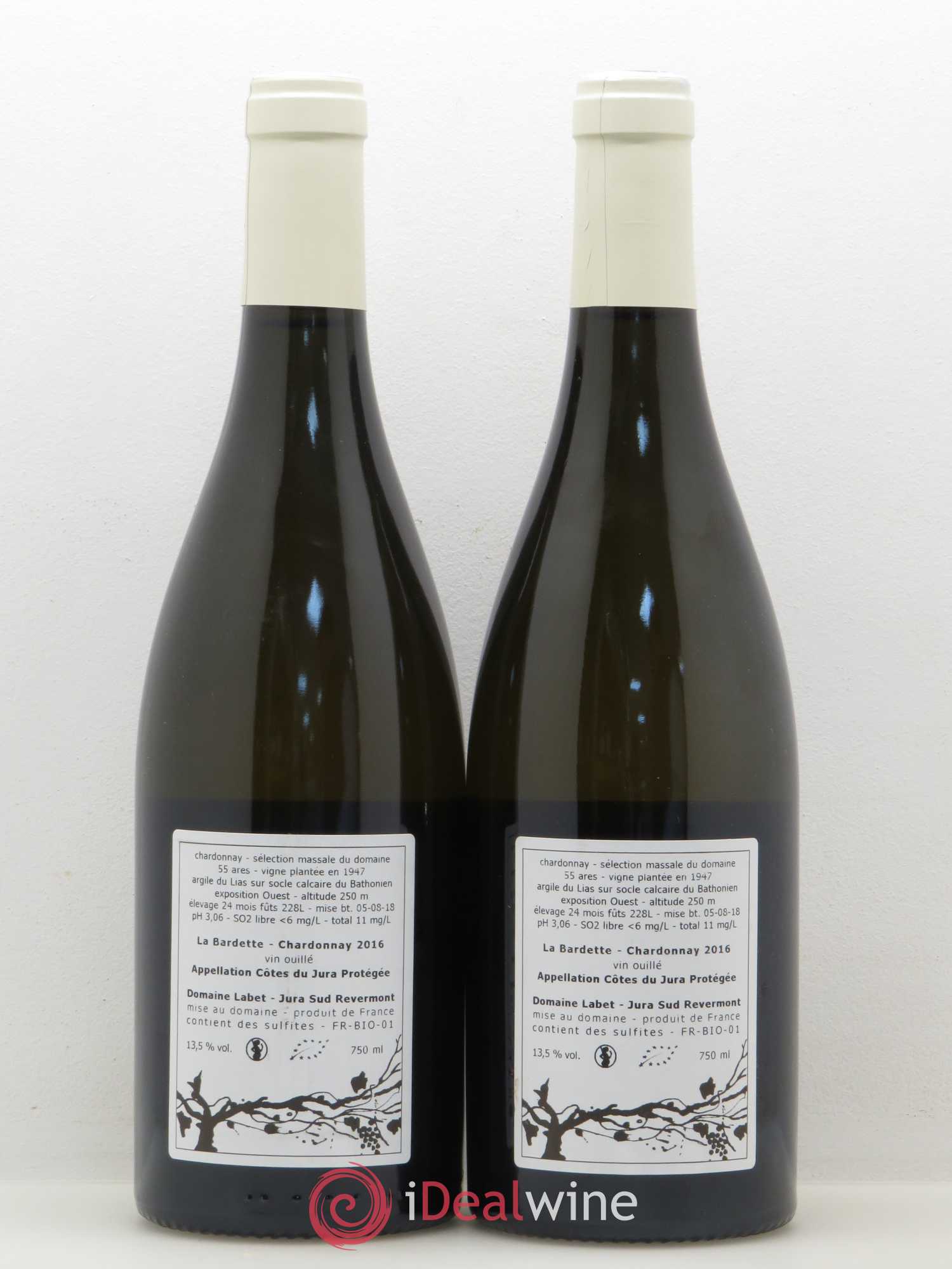 Côtes du Jura Chardonnay La Bardette Domaine Labet 2016 - Posten von 2 Flaschen - 1