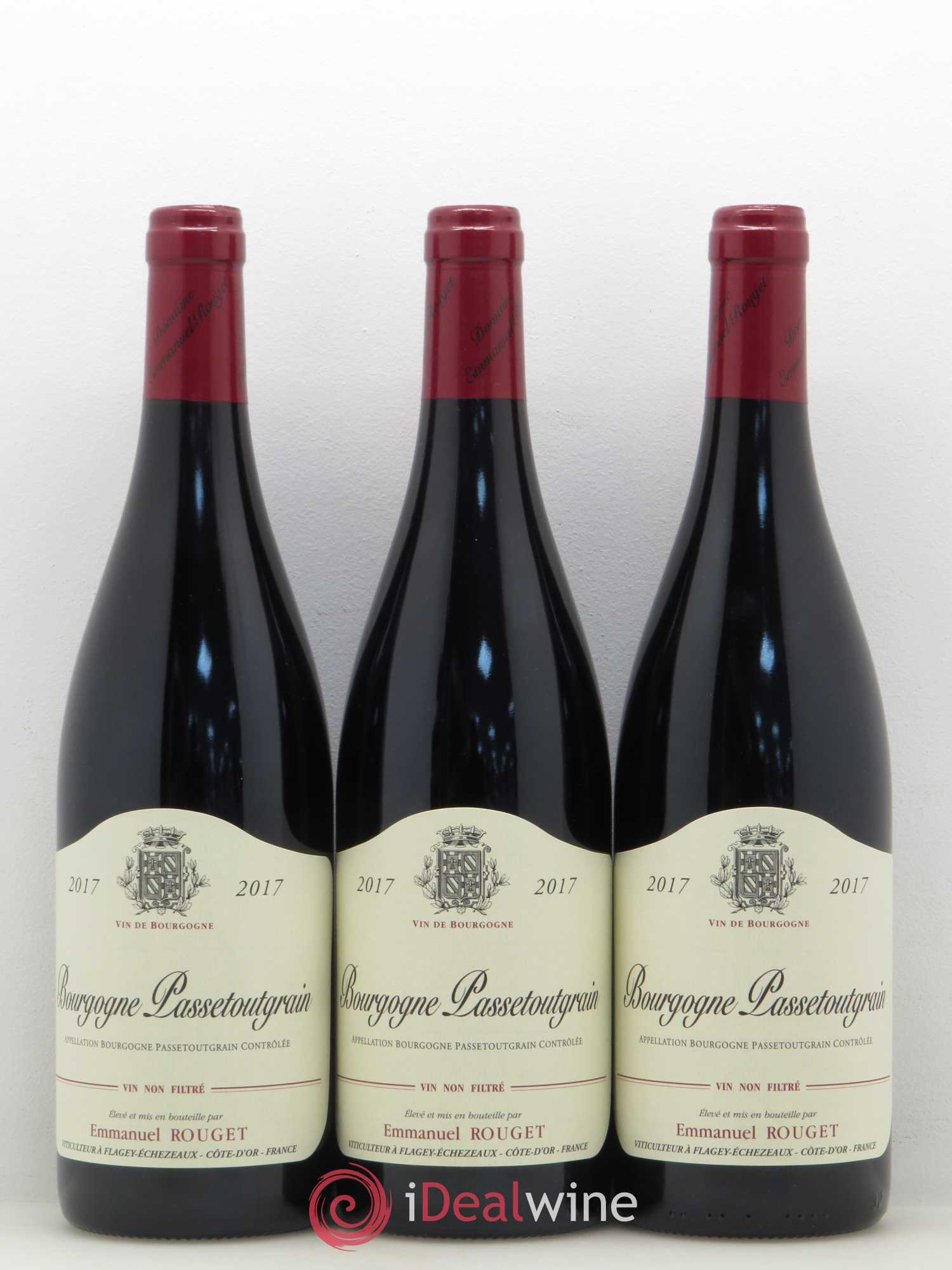 Bourgogne Passetoutgrain Rouget 2017 - Lot de 3 bouteilles - 0