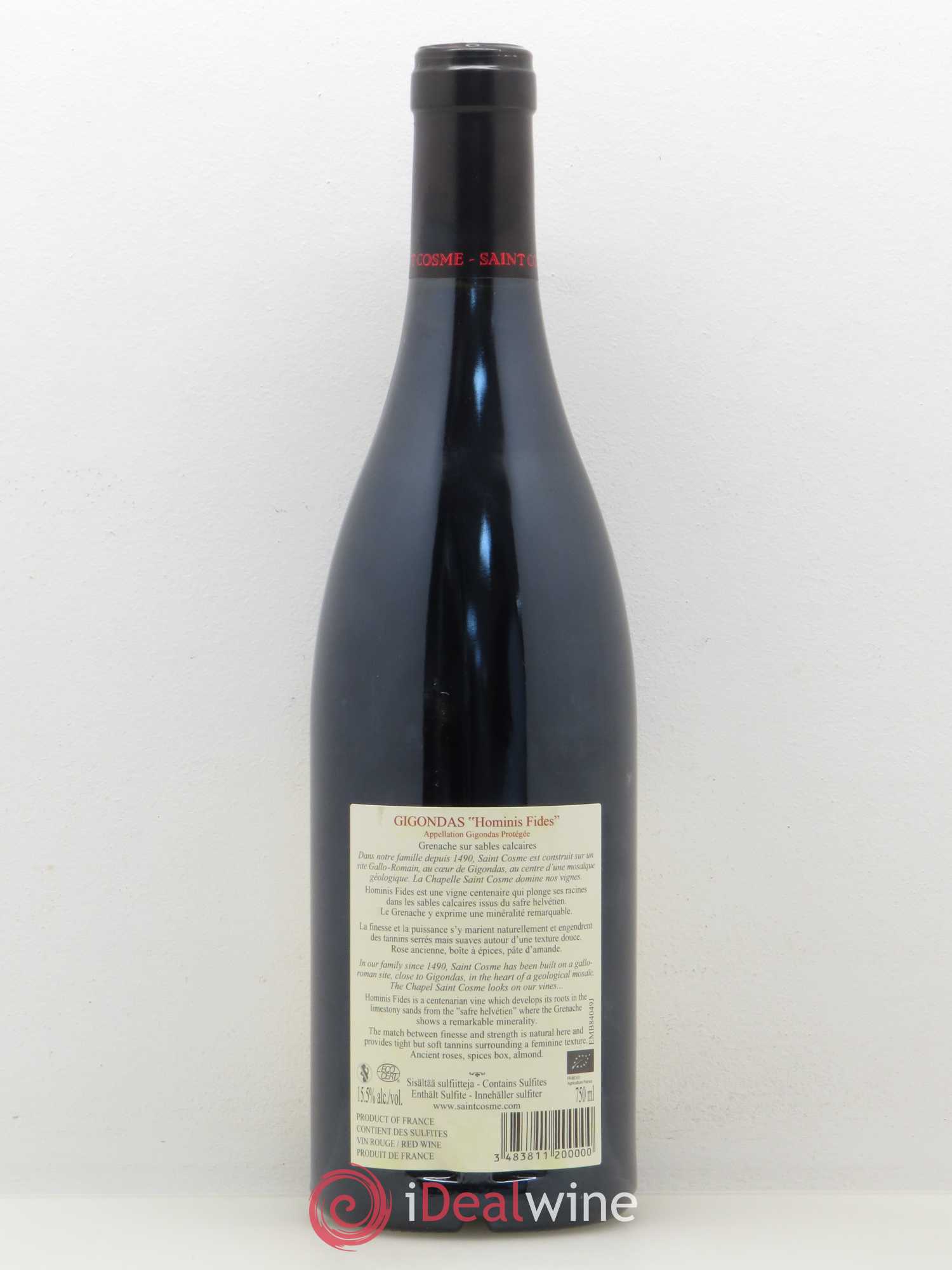 Gigondas Hominis Fides Saint Cosme 2017 - Lot de 1 bouteille - 1