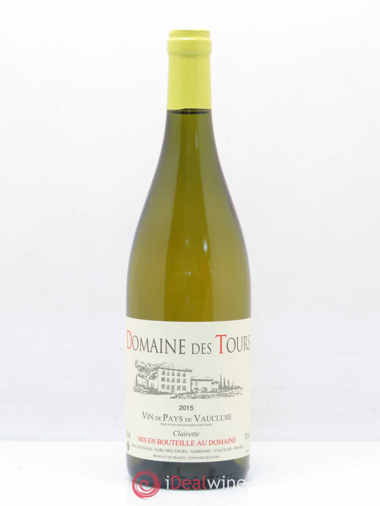 Vaucluse (Vin de Pays de Vaucluse) Domaine des Tours Emmanuel Reynaud Clairette 2015 - Lot de 1 bouteille - 0