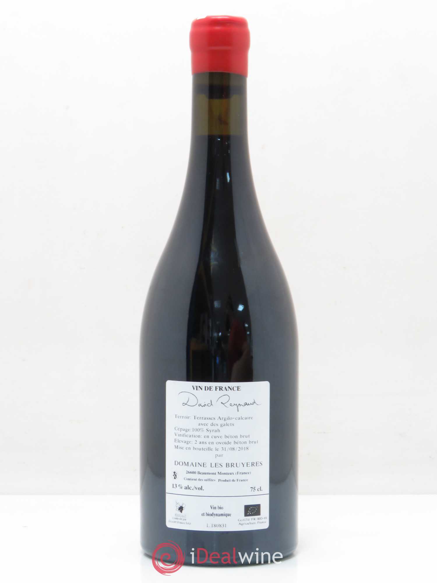 Vin de France Entre ciel et terre David Raynaud 2016 - Lot de 1 bouteille - 1