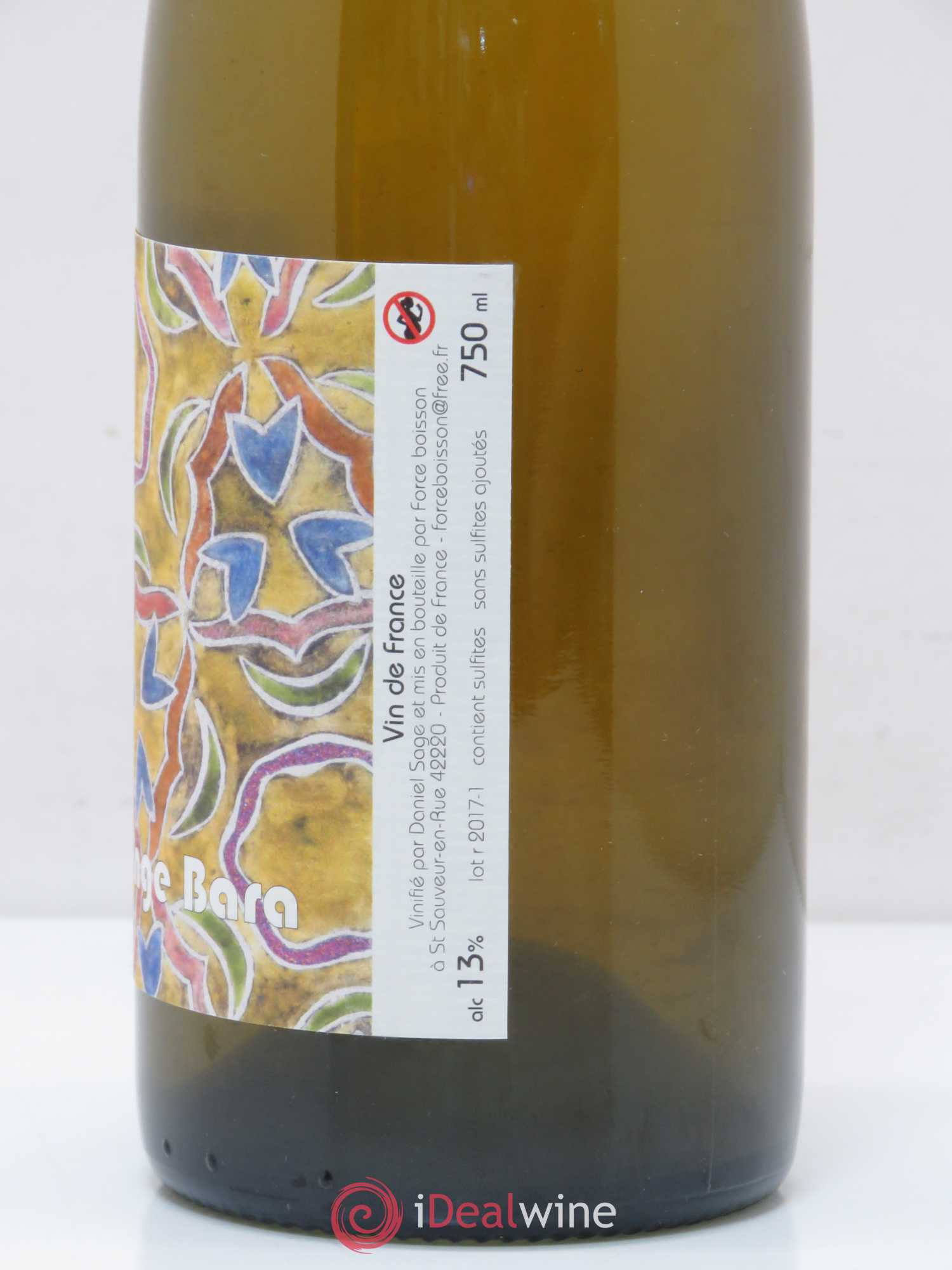 Vin de France Daniel Sage Grange Bara 2017 - Lot of 1 bottle - 1