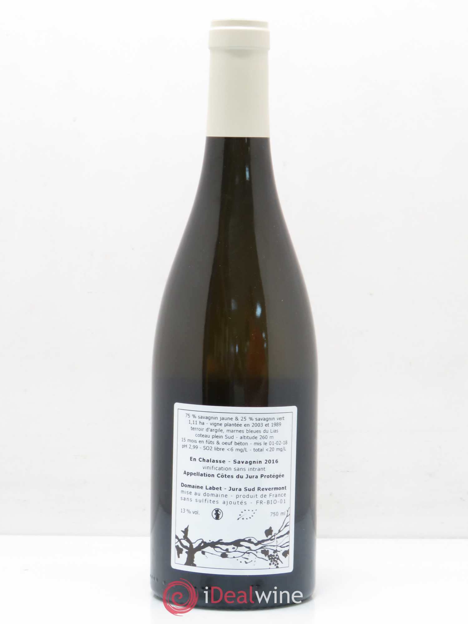 Côtes du Jura Fleur de Savagnin En Chalasse Labet 2016 - Posten von 1 Flasche - 1