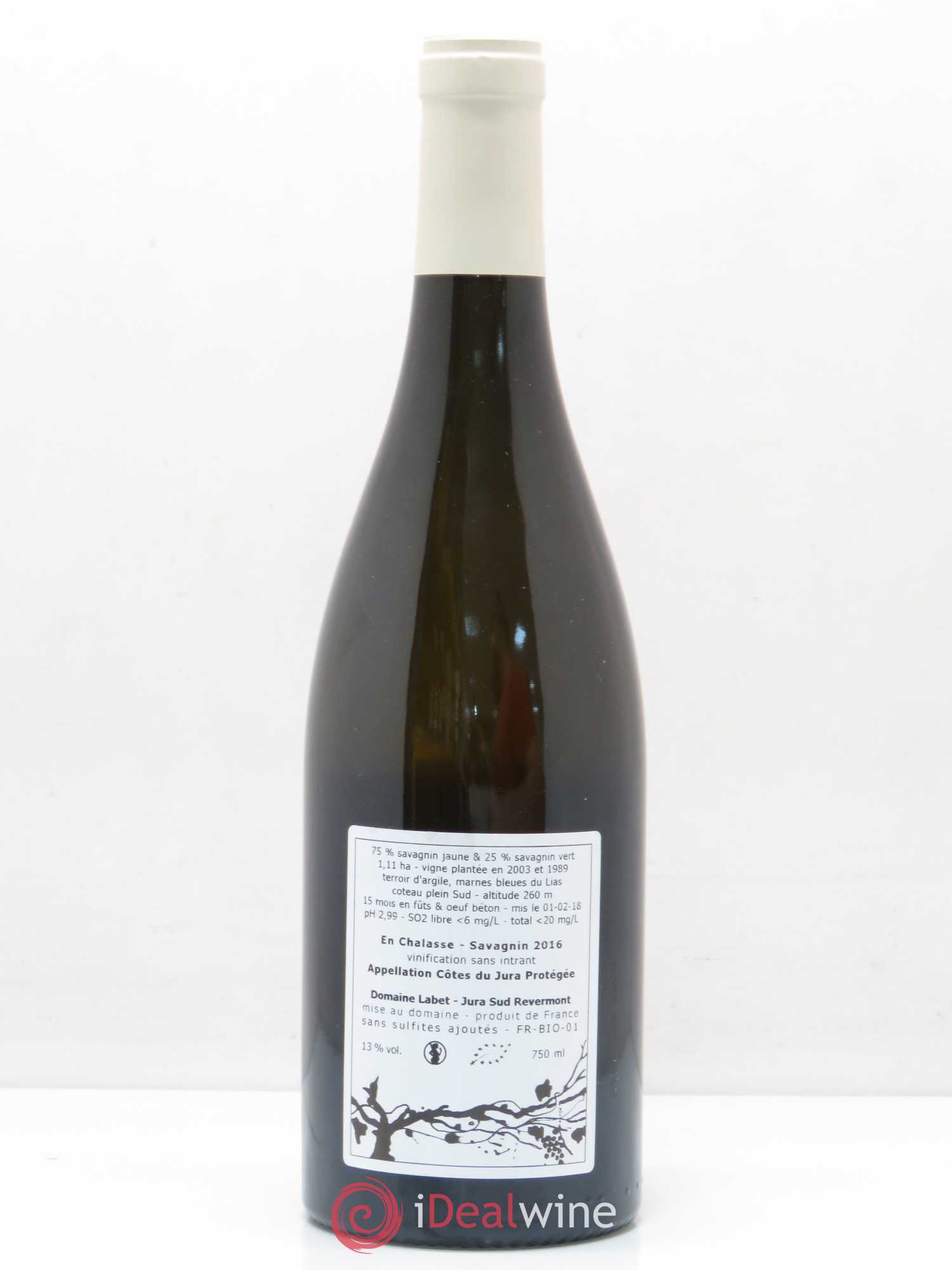 Côtes du Jura Fleur de Savagnin En Chalasse Labet 2016 - Posten von 1 Flasche - 1
