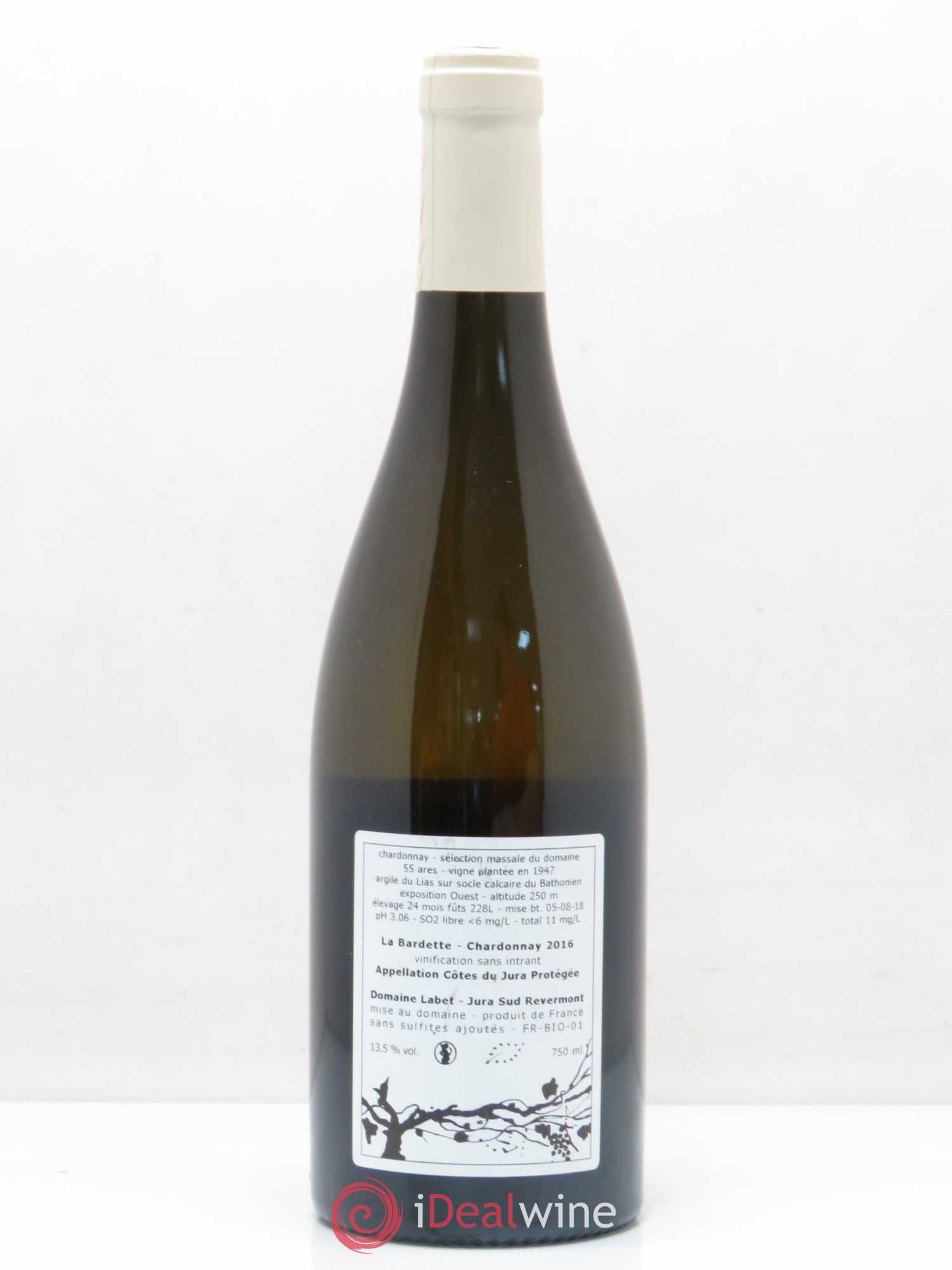 Côtes du Jura Chardonnay La Bardette Labet 2016 - Posten von 1 Flasche - 1