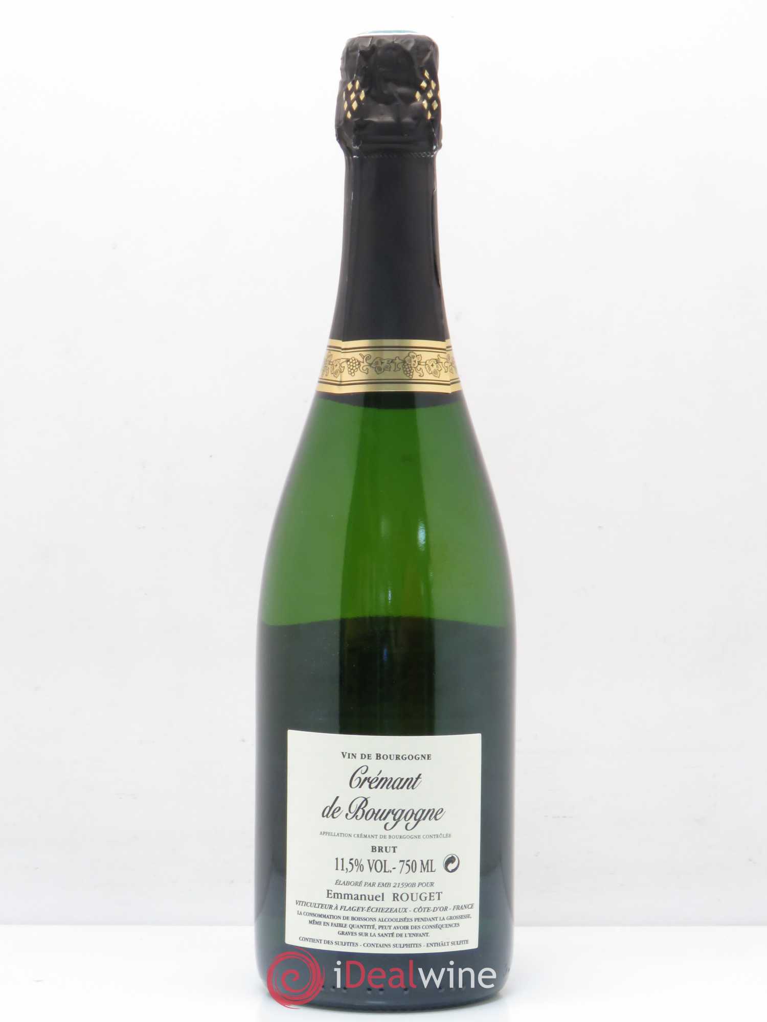 Divers Crémant de Bourgogne Rouget - Lot de 1 bouteille - 1