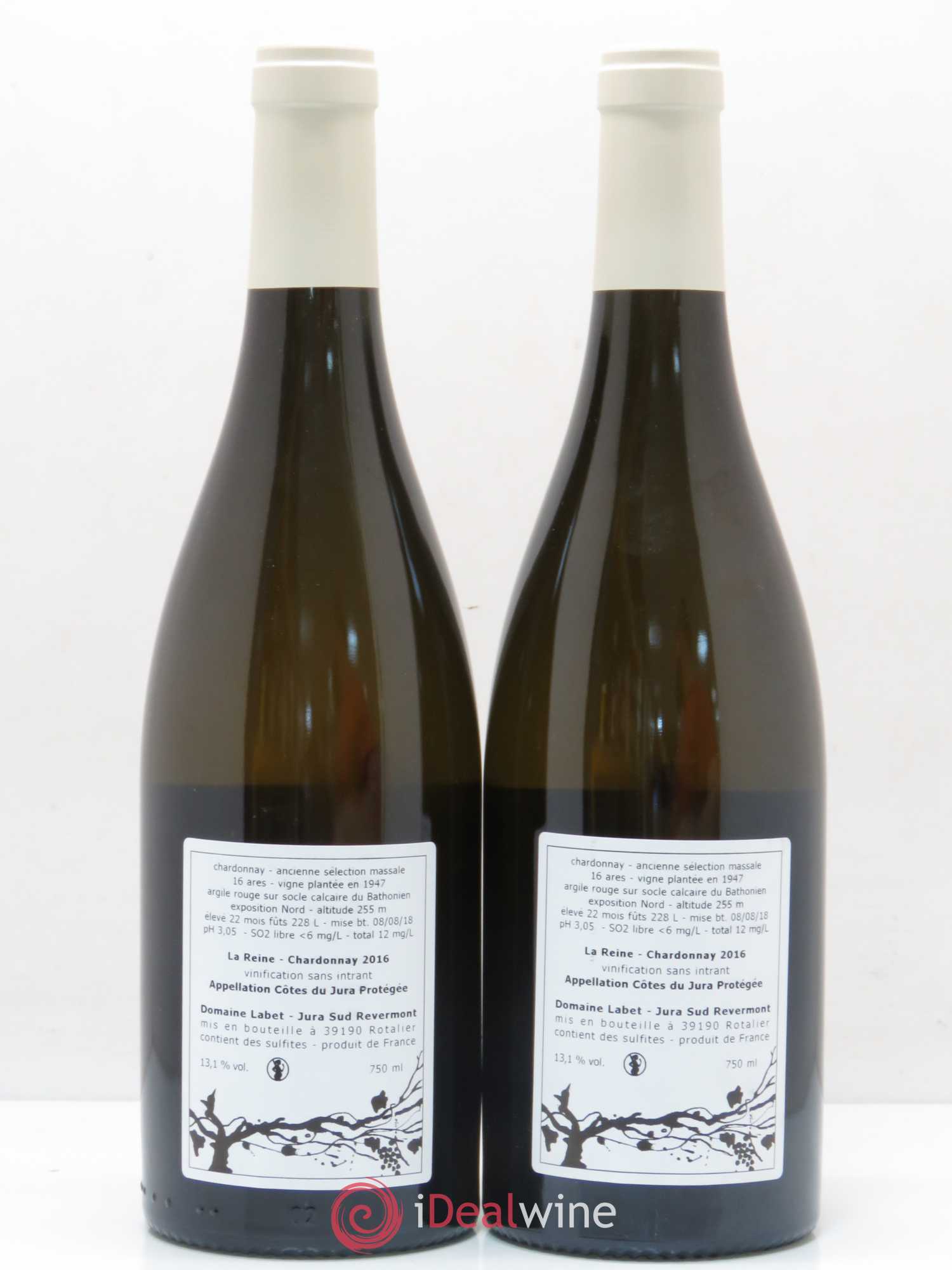Côtes du Jura Chardonnay La Reine Labet 2016 - Posten von 2 Flaschen - 1