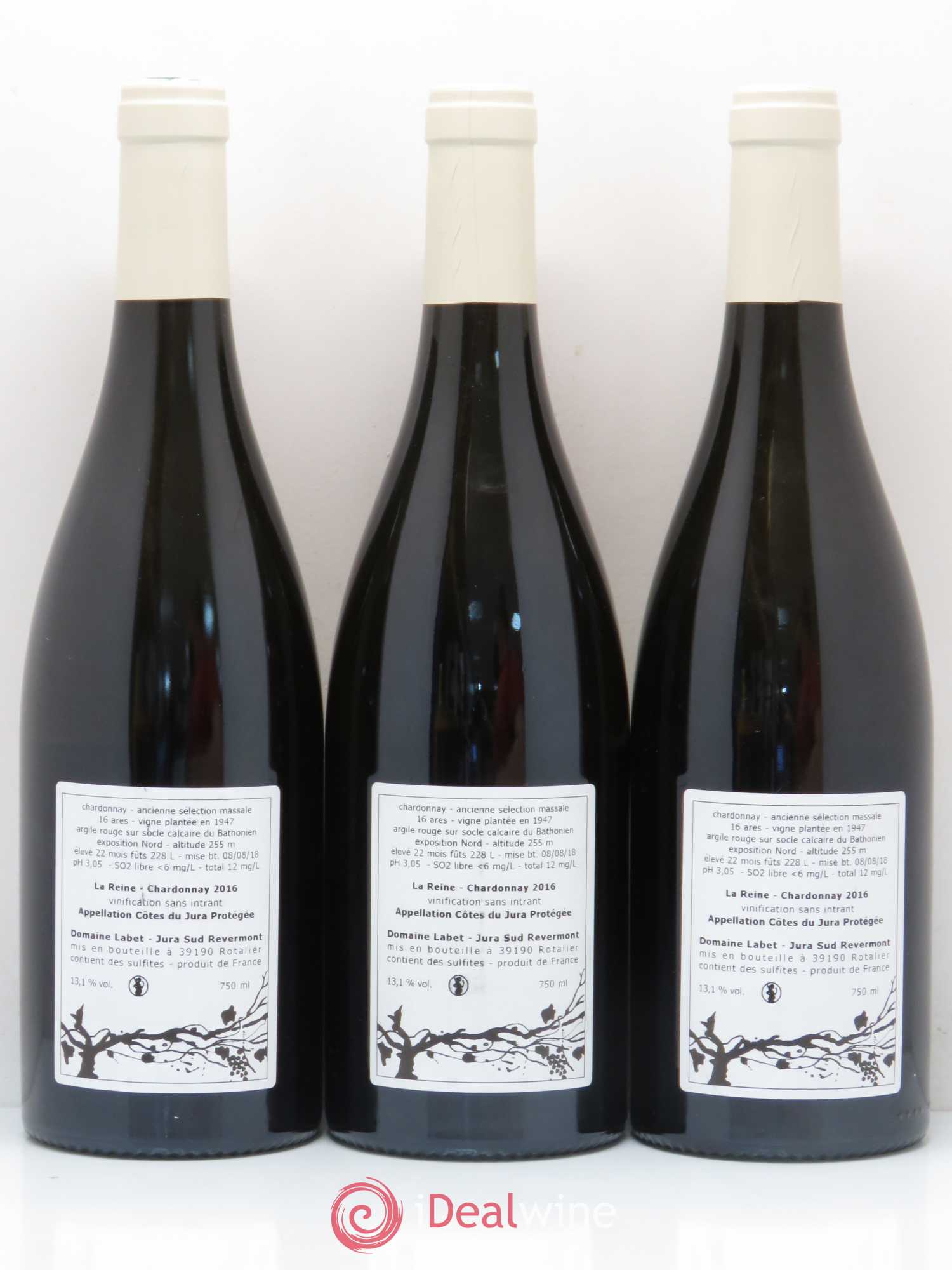 Côtes du Jura Chardonnay La Reine Labet 2016 - Posten von 3 Flaschen - 1