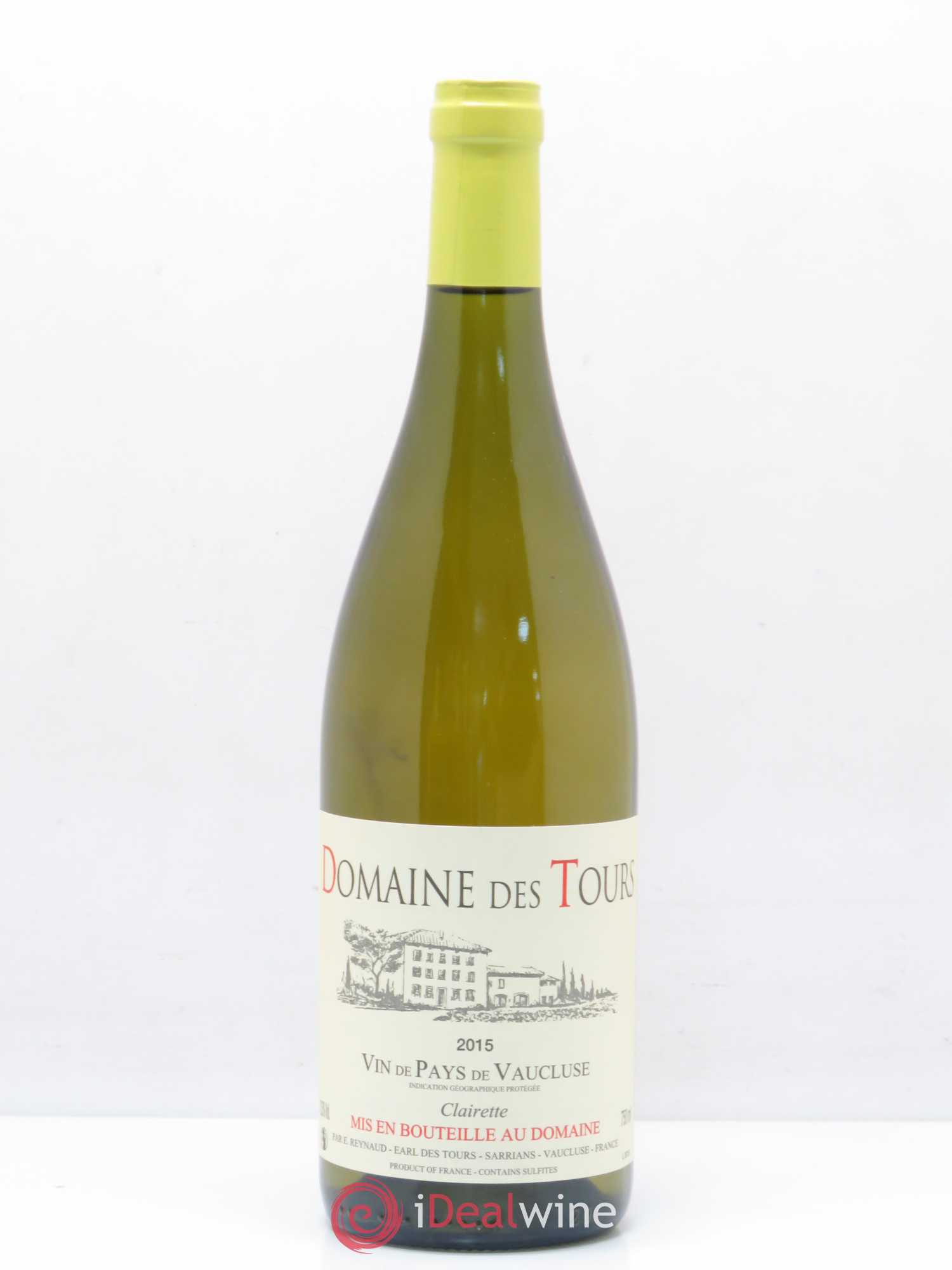 Vaucluse (Vin de Pays de Vaucluse) Domaine des Tours Emmanuel Reynaud Clairette 2015 - Lot de 1 bouteille - 0