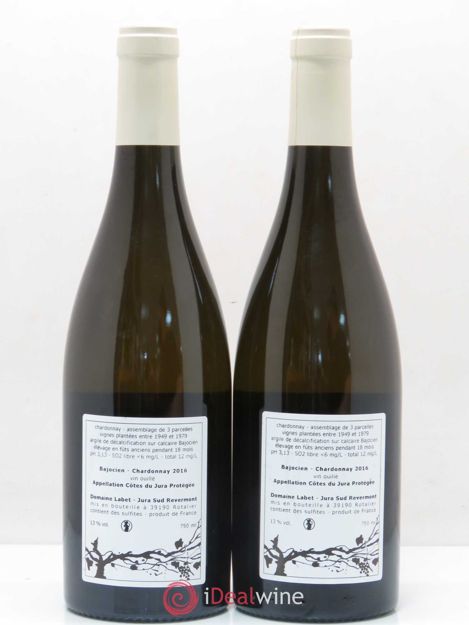 Côtes du Jura Bajocien Labet 2016 - Posten von 2 Flaschen - 1