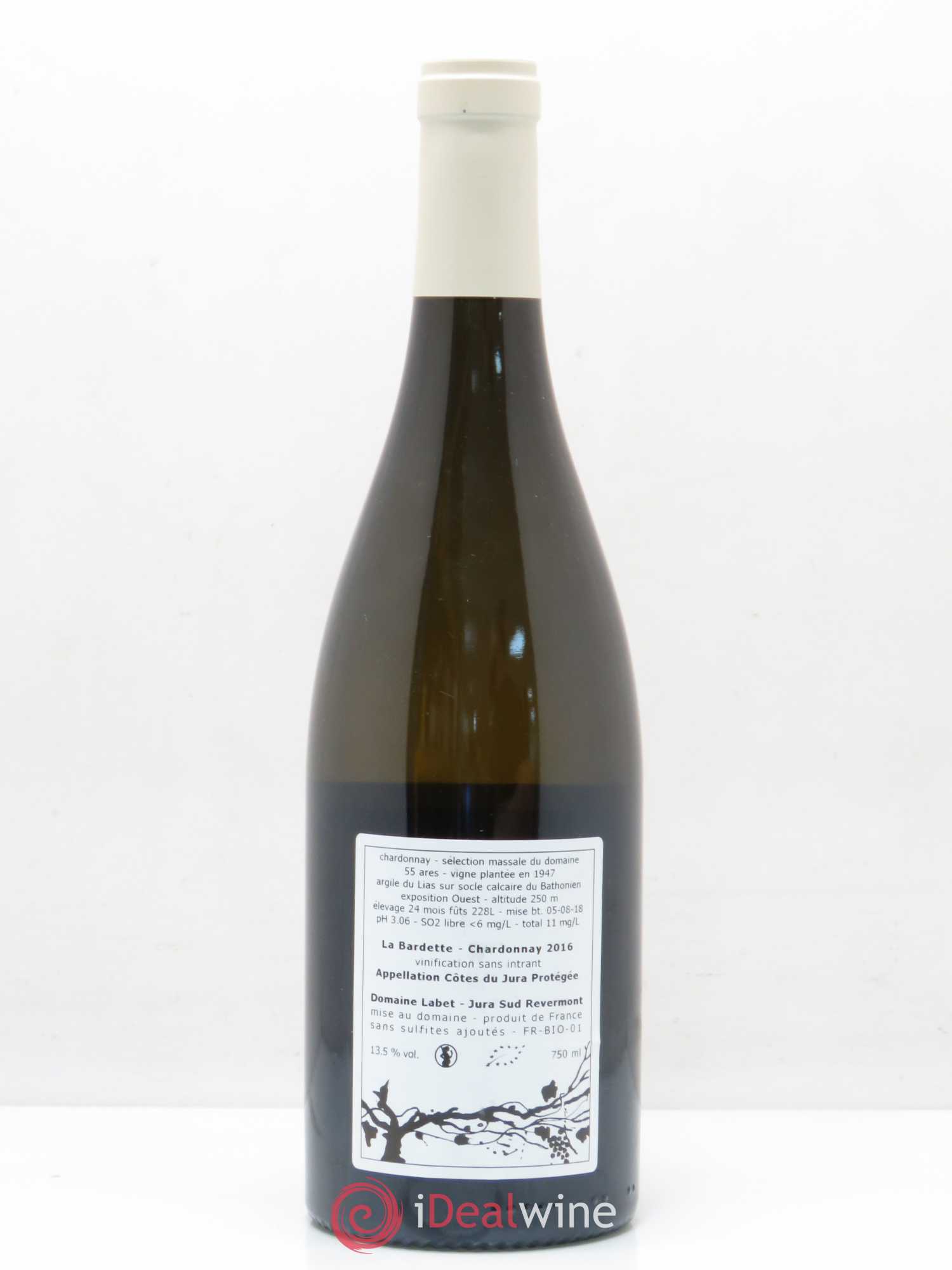 Côtes du Jura Chardonnay La Bardette Labet 2016 - Posten von 1 Flasche - 1