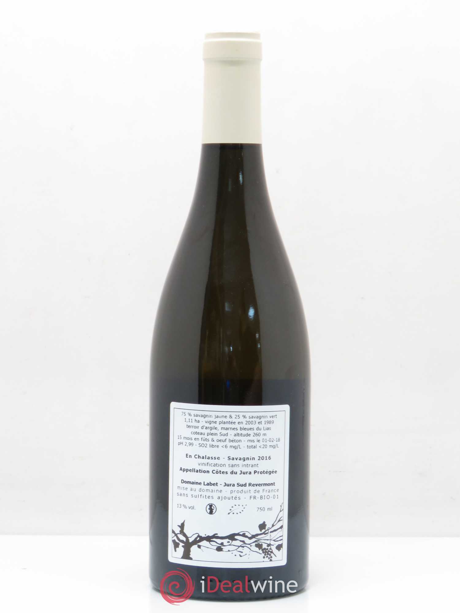 Côtes du Jura Fleur de Savagnin En Chalasse Labet 2016 - Posten von 1 Flasche - 1