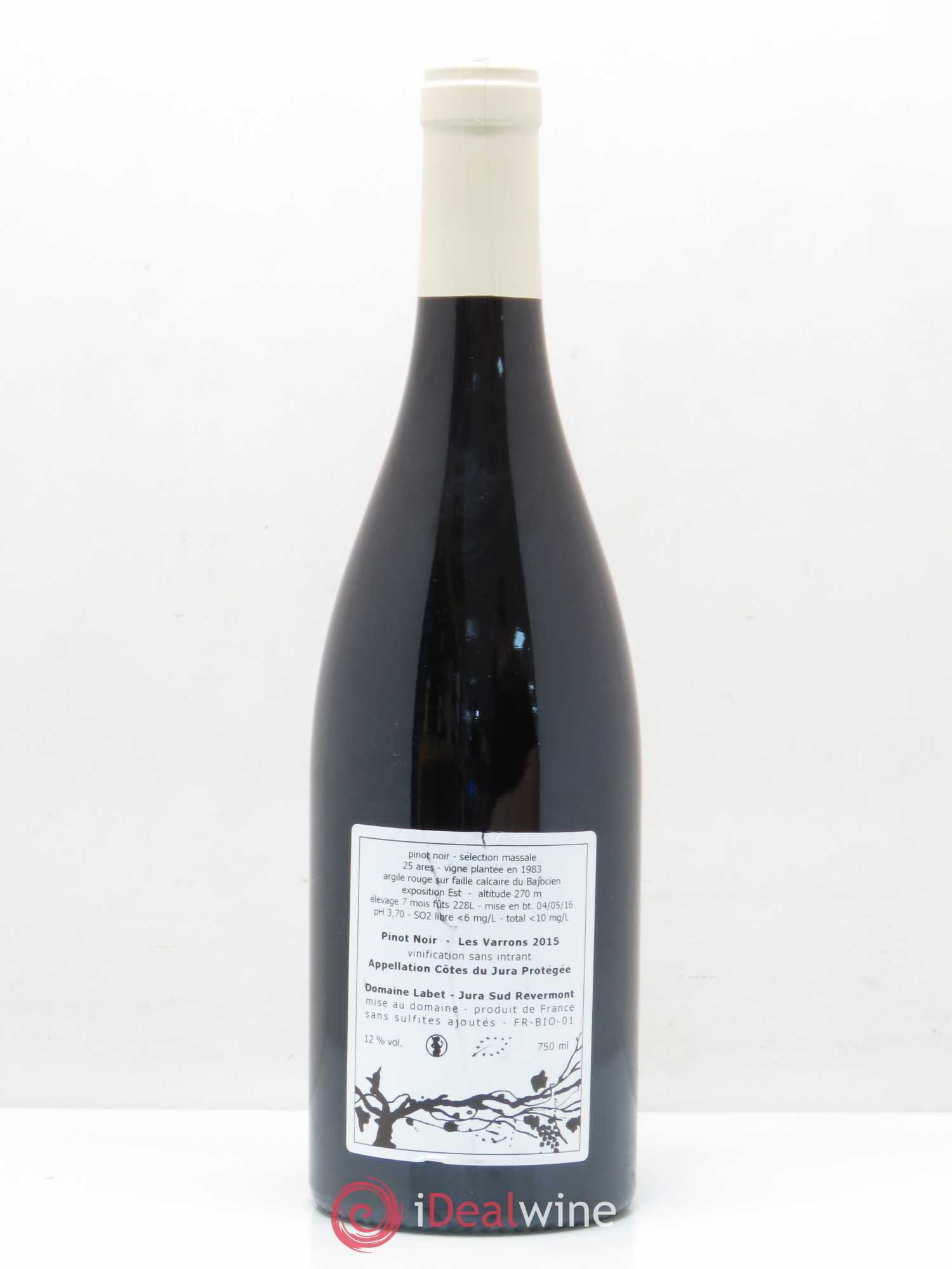 Côtes du Jura Pinot Noir Les varrons Labet 2015 - Posten von 1 Flasche - 1
