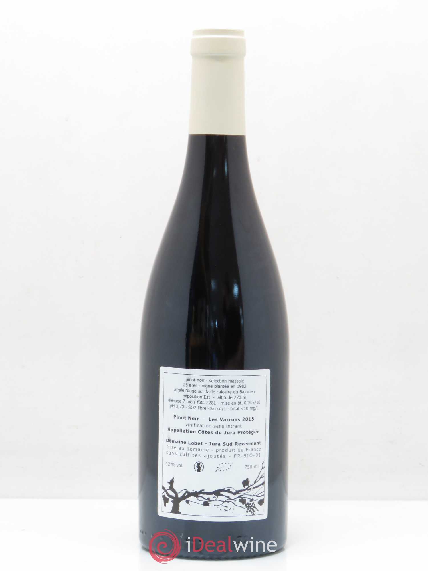 Côtes du Jura Pinot noir Les Varrons Labet 2015 - Posten von 1 Flasche - 1