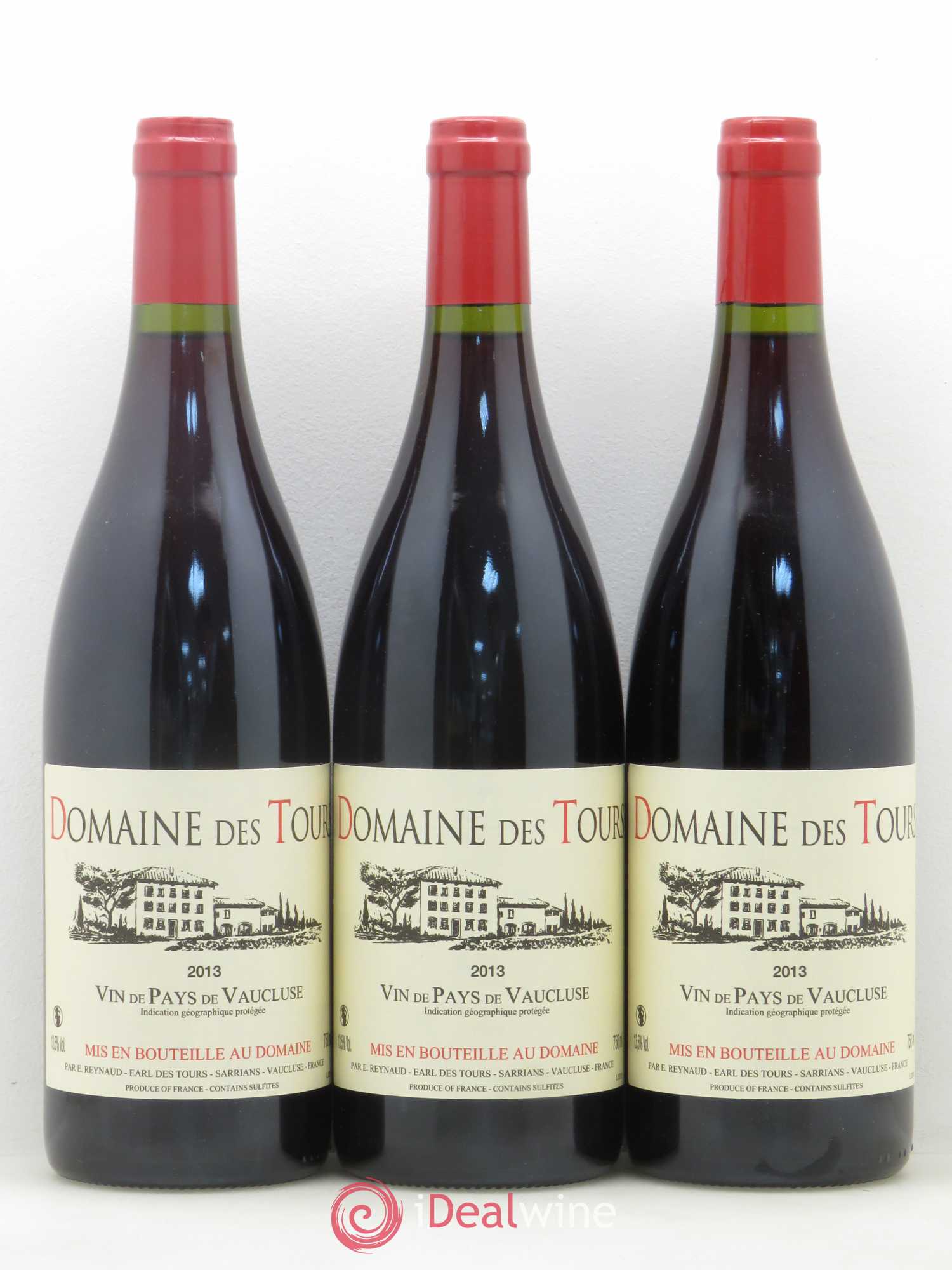 Vaucluse (Vin de Pays de Vaucluse) Domaine des Tours Emmanuel Reynaud 2013 - Lot de 3 bouteilles - 0