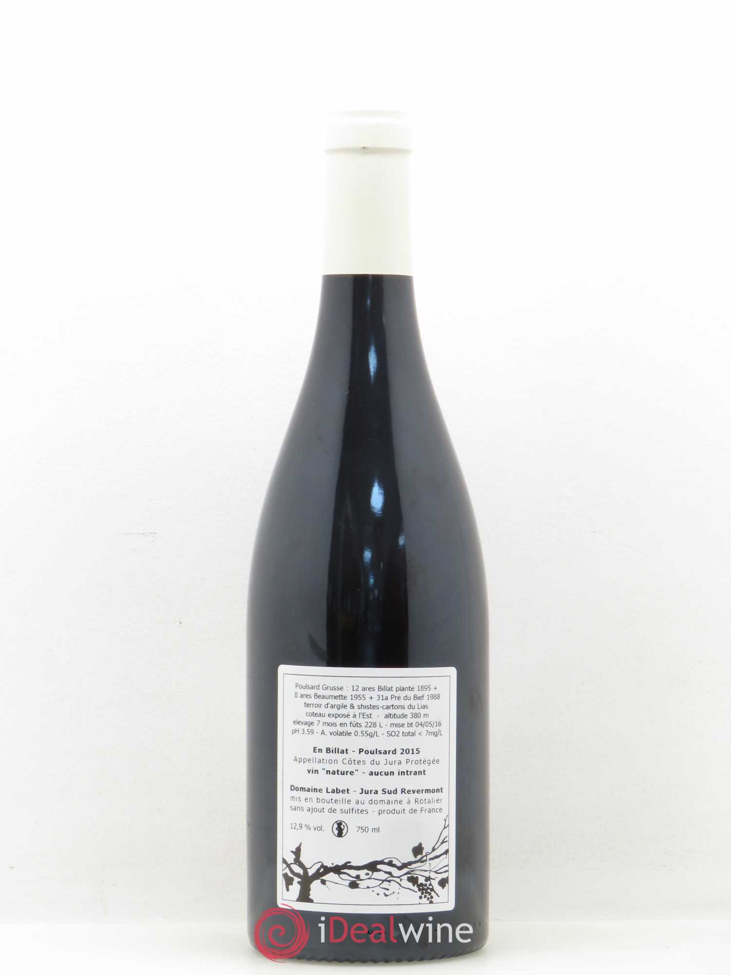 Côtes du Jura Poulsard en Billat Domaine Labet 2015 - Posten von 1 Flasche - 1