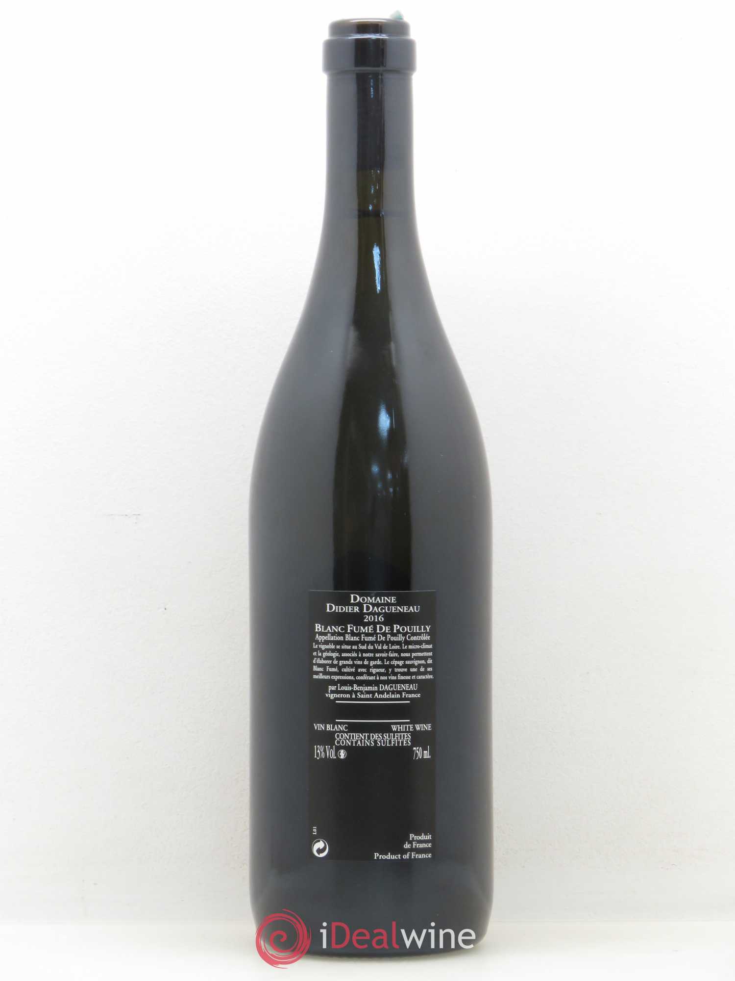 Vin de France (anciennement Pouilly-Fumé) Silex Dagueneau (Domaine Didier - Louis-Benjamin) 2016 - Lot de 1 bouteille - 1
