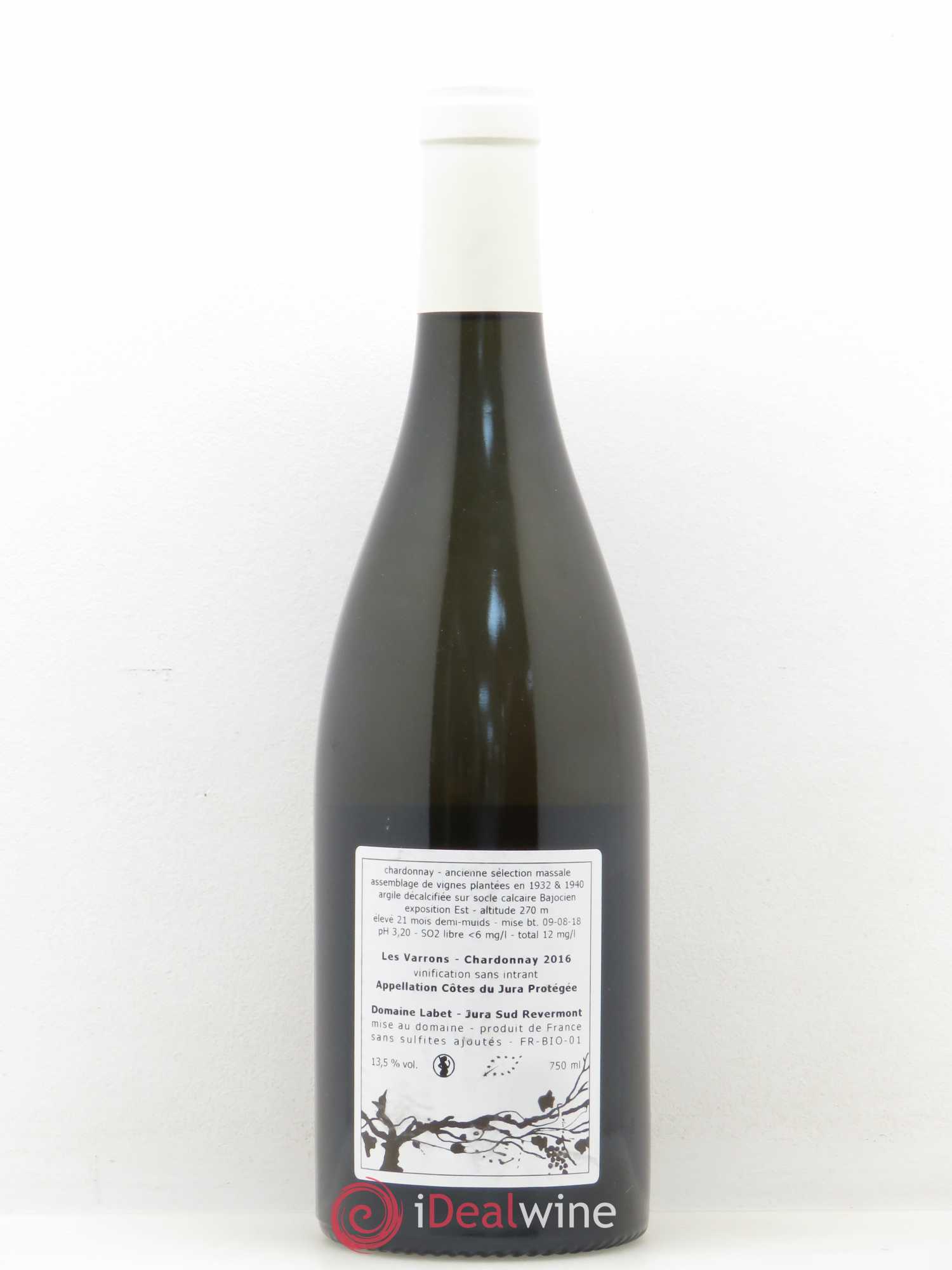 Côtes du Jura Les Varrons Chardonnay Domaine Labet 2016 - Posten von 1 Flasche - 1