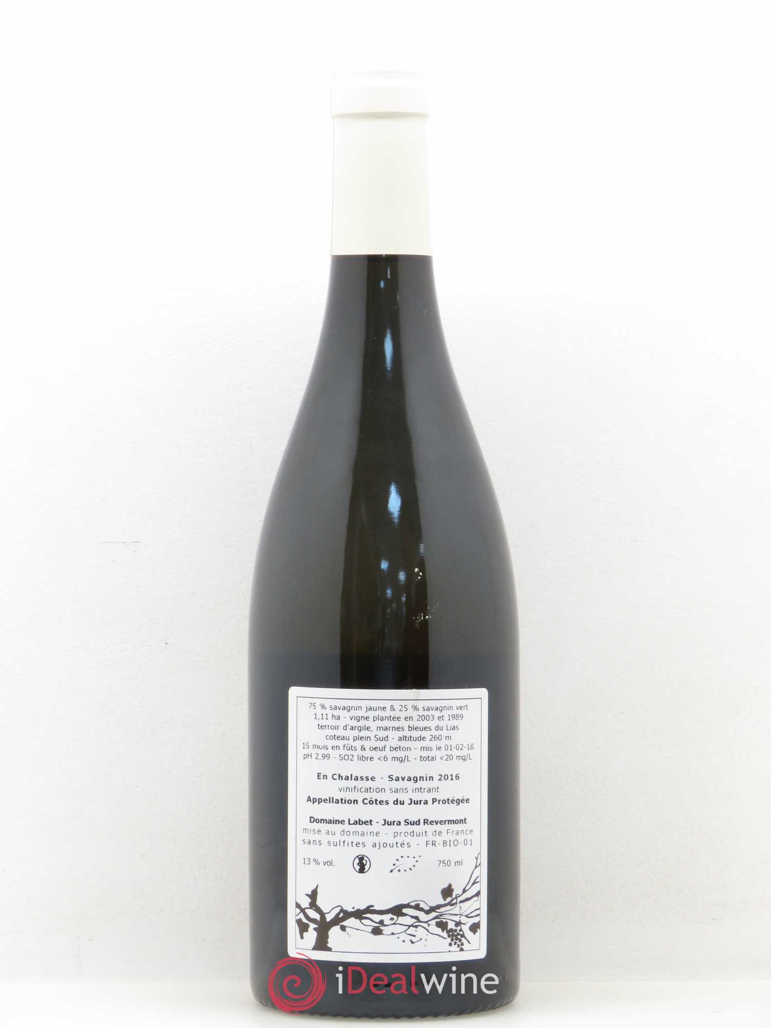 Côtes du Jura Fleur de Savagnin en Chalasse Domaine Labet 2016 - Posten von 1 Flasche - 1
