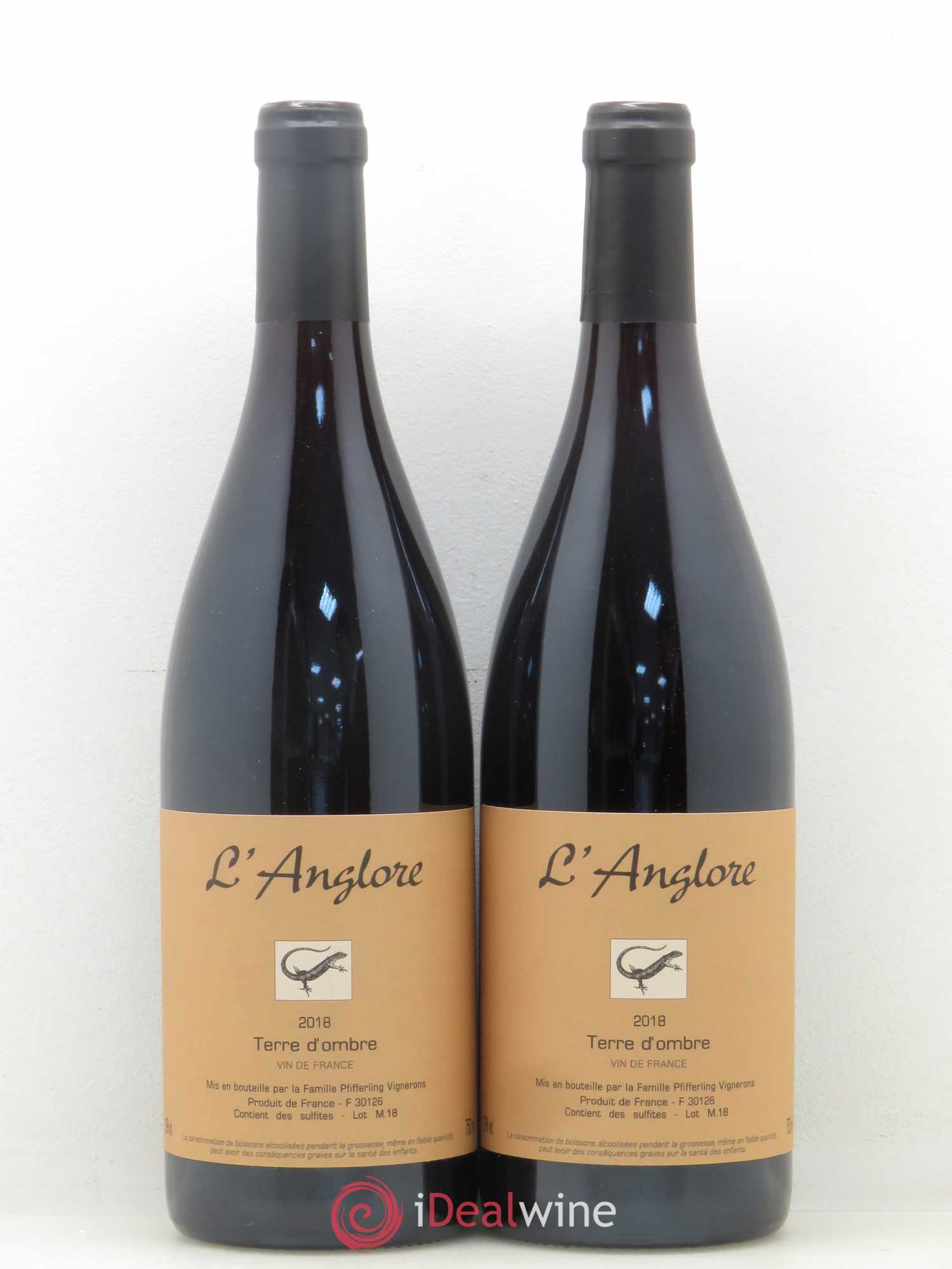 Vin de France Terre d'Ombre L'Anglore 2018 - Lot de 2 bouteilles - 0