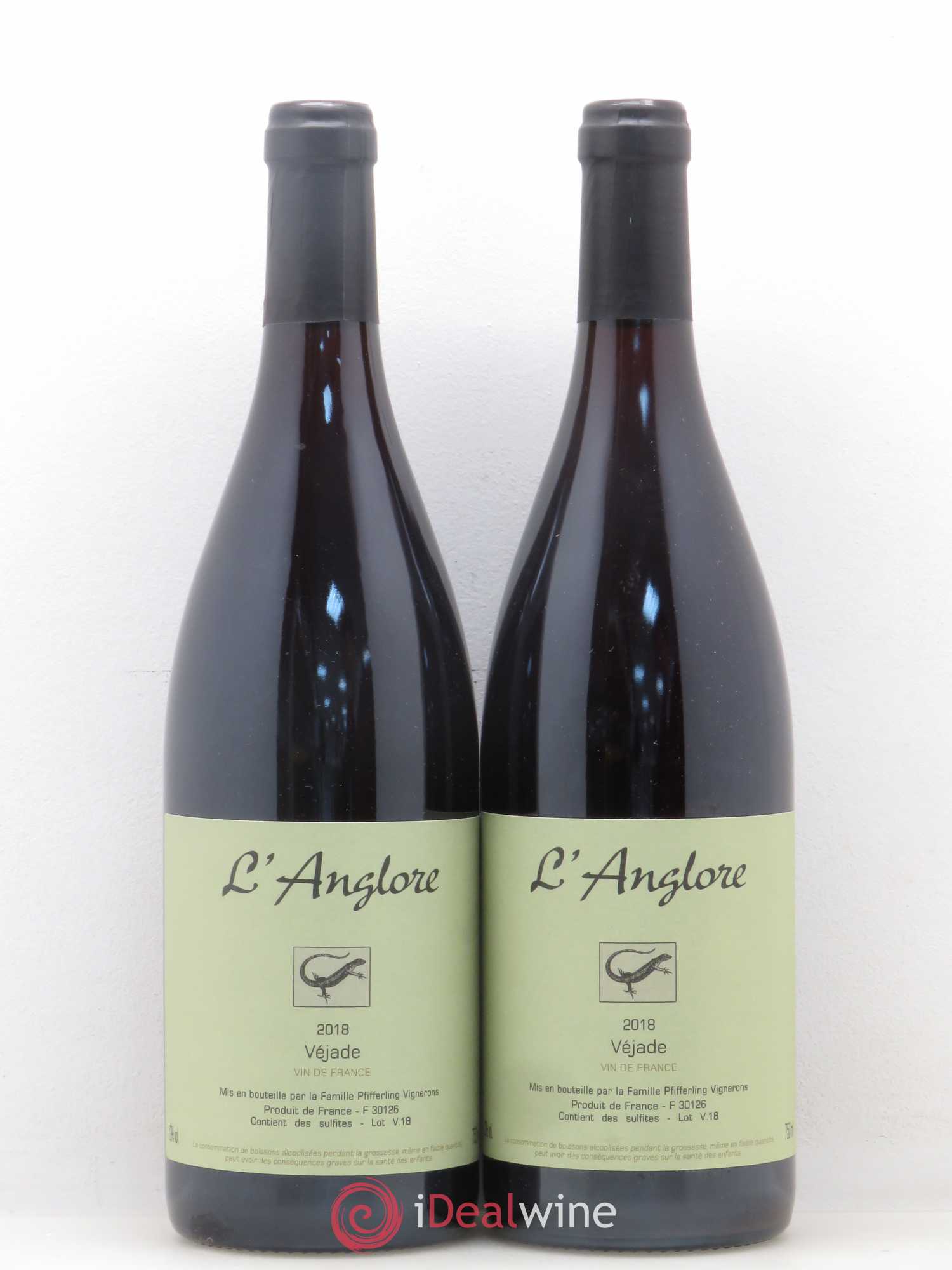 Vin de France Véjade L'Anglore 2018 - Lot de 2 bouteilles - 0