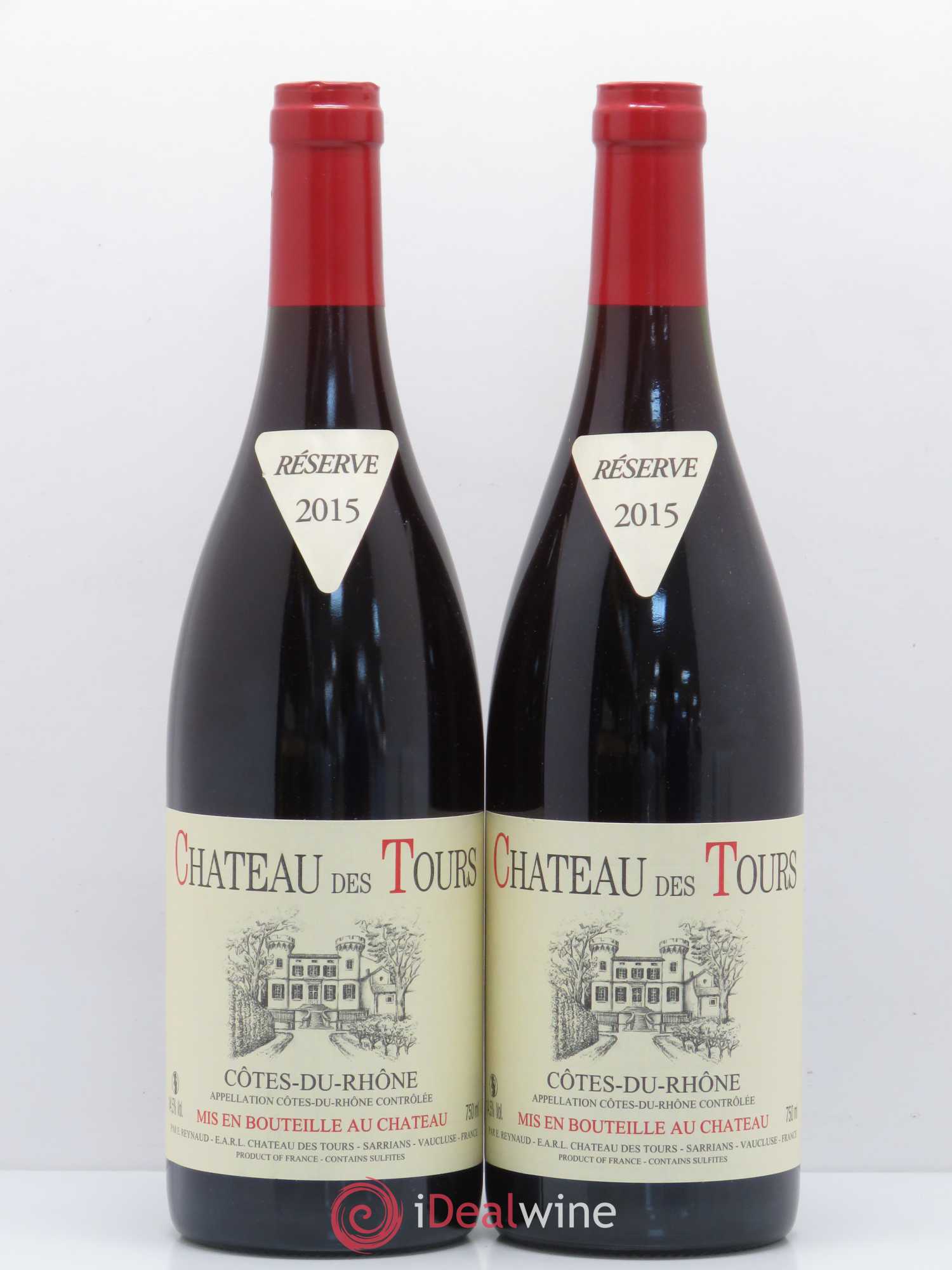 Côtes-du-Rhône Château des Tours Emmanuel Reynaud 2015 - Lot de 2 bouteilles - 0