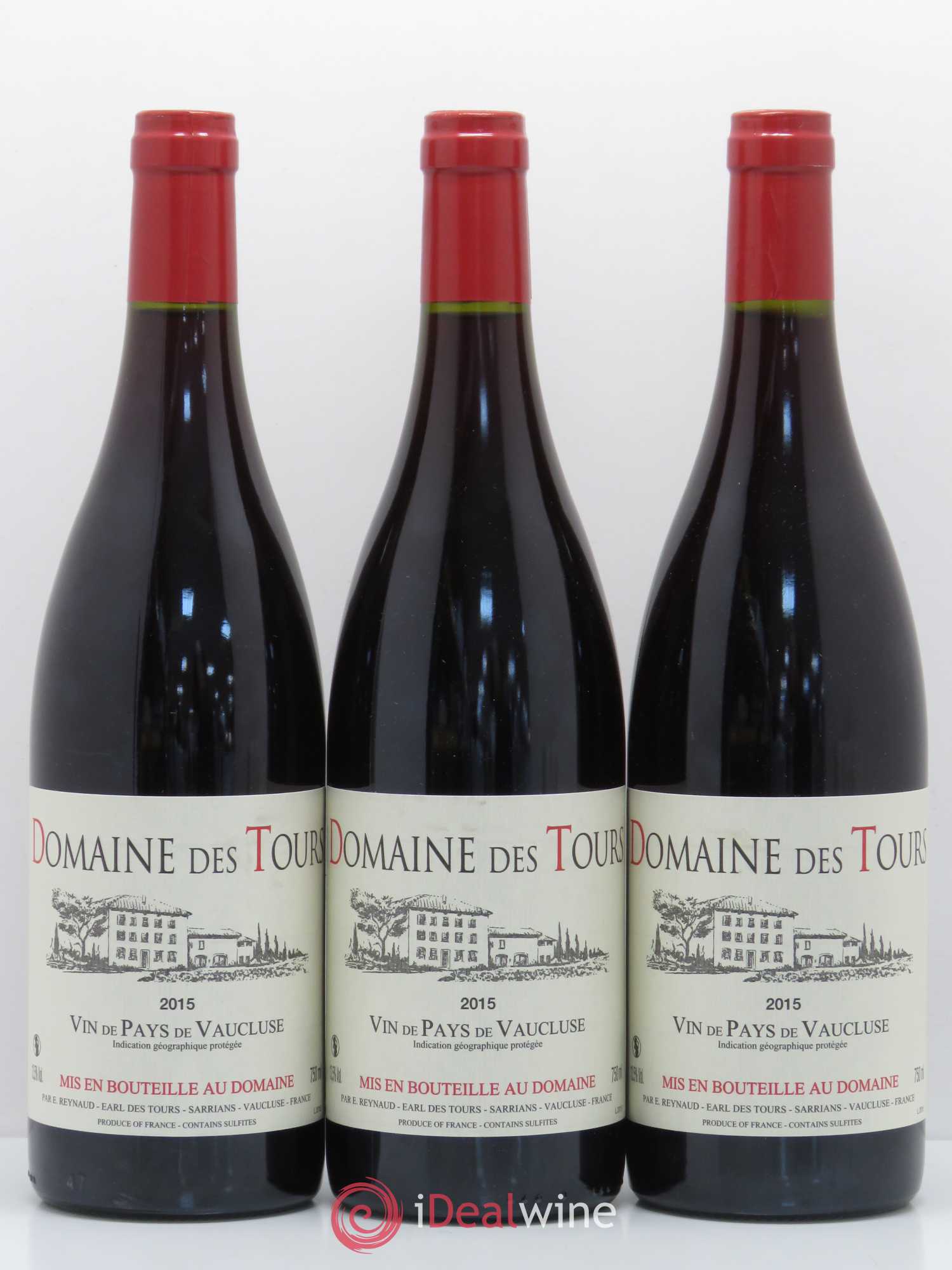 Vaucluse (Vin de Pays de Vaucluse) Domaine des Tours Emmanuel Reynaud 2015 - Lot de 3 bouteilles - 0