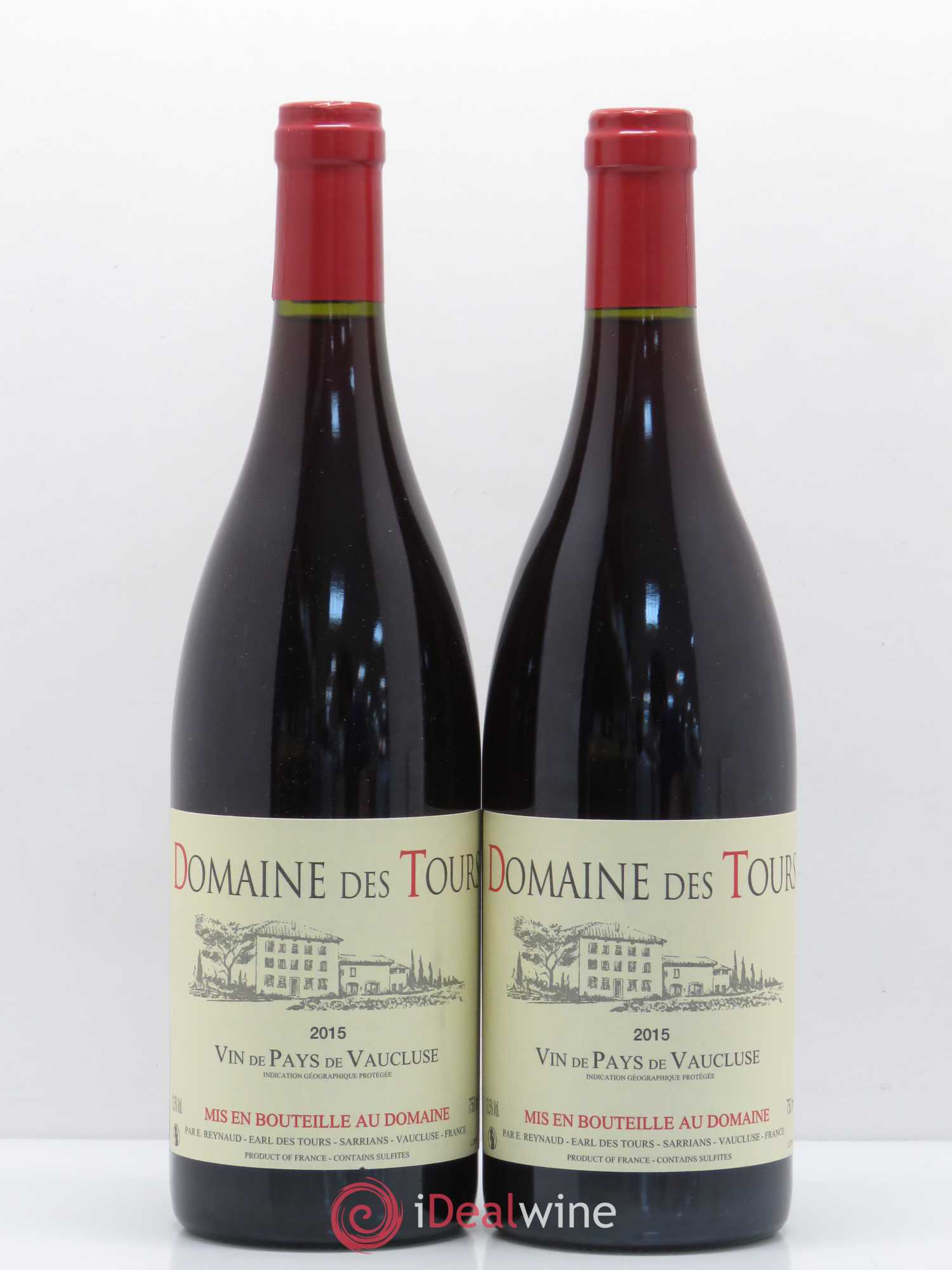 Vaucluse (Vin de Pays de Vaucluse) Domaine des Tours Emmanuel Reynaud 2015 - Lot de 2 bouteilles - 0