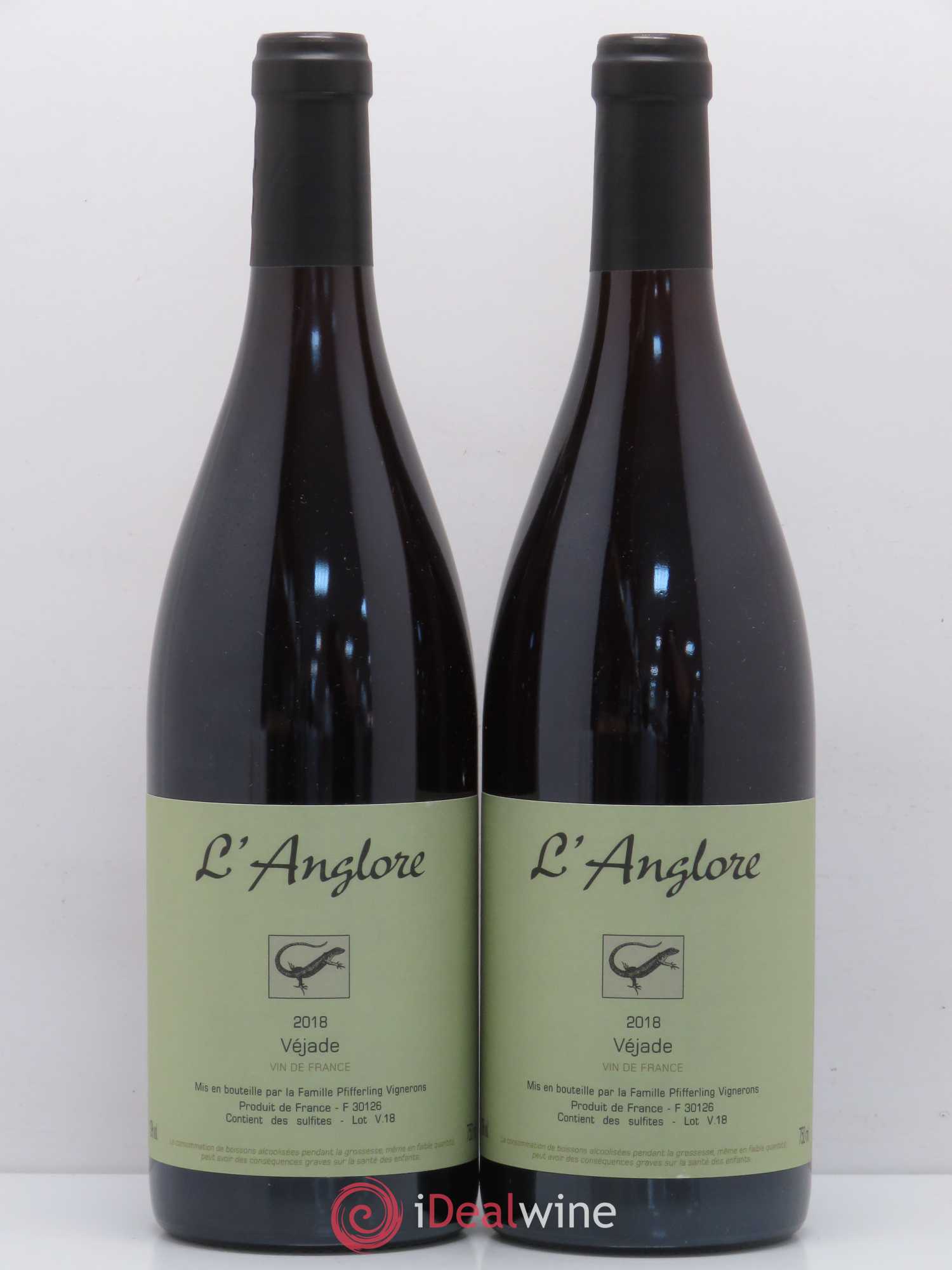 Vin de France Véjade L'Anglore 2018 - Lot de 2 bouteilles - 0