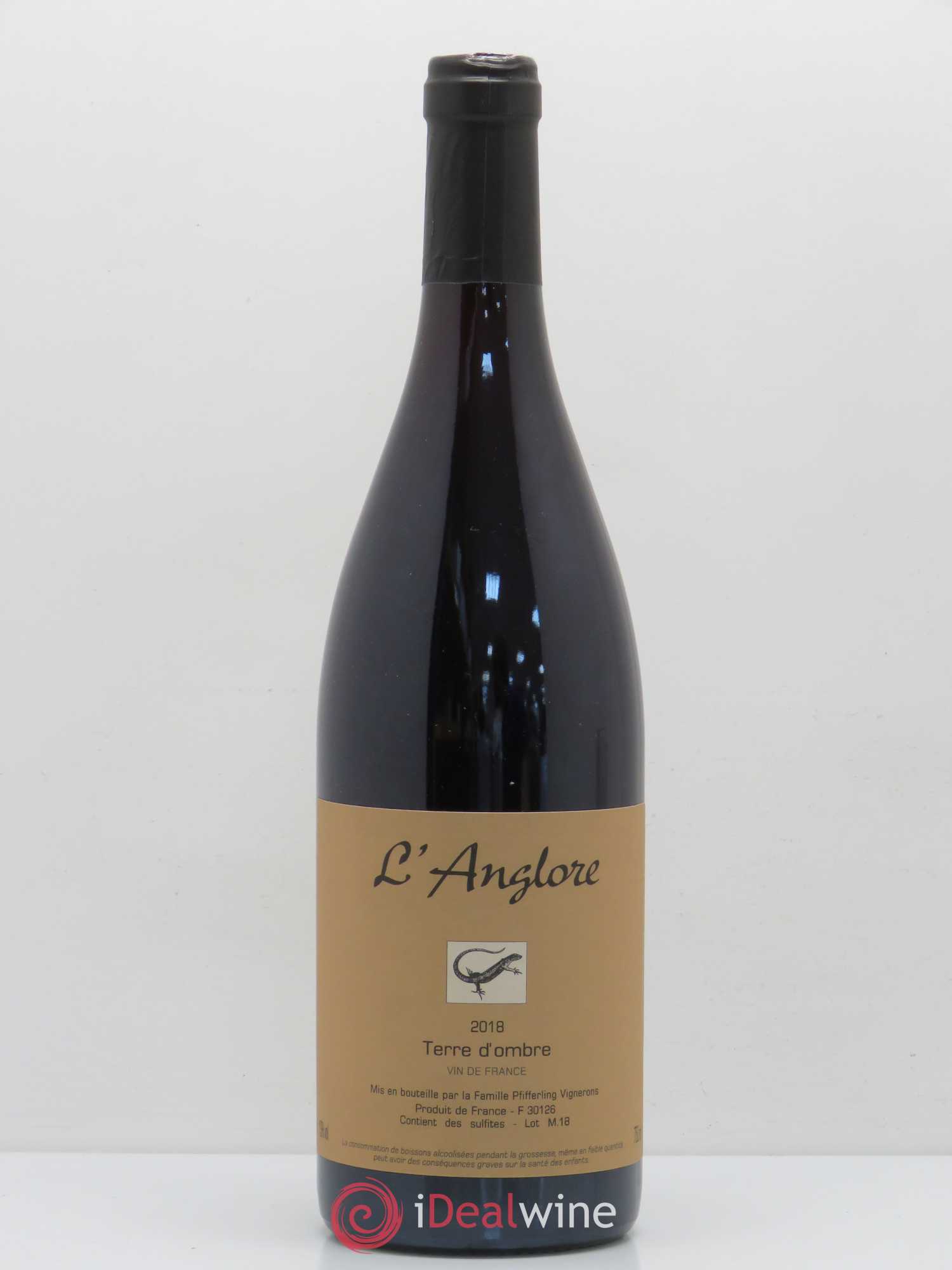 Vin de France Terre d'Ombre L'Anglore 2018 - Lot de 1 bouteille - 0