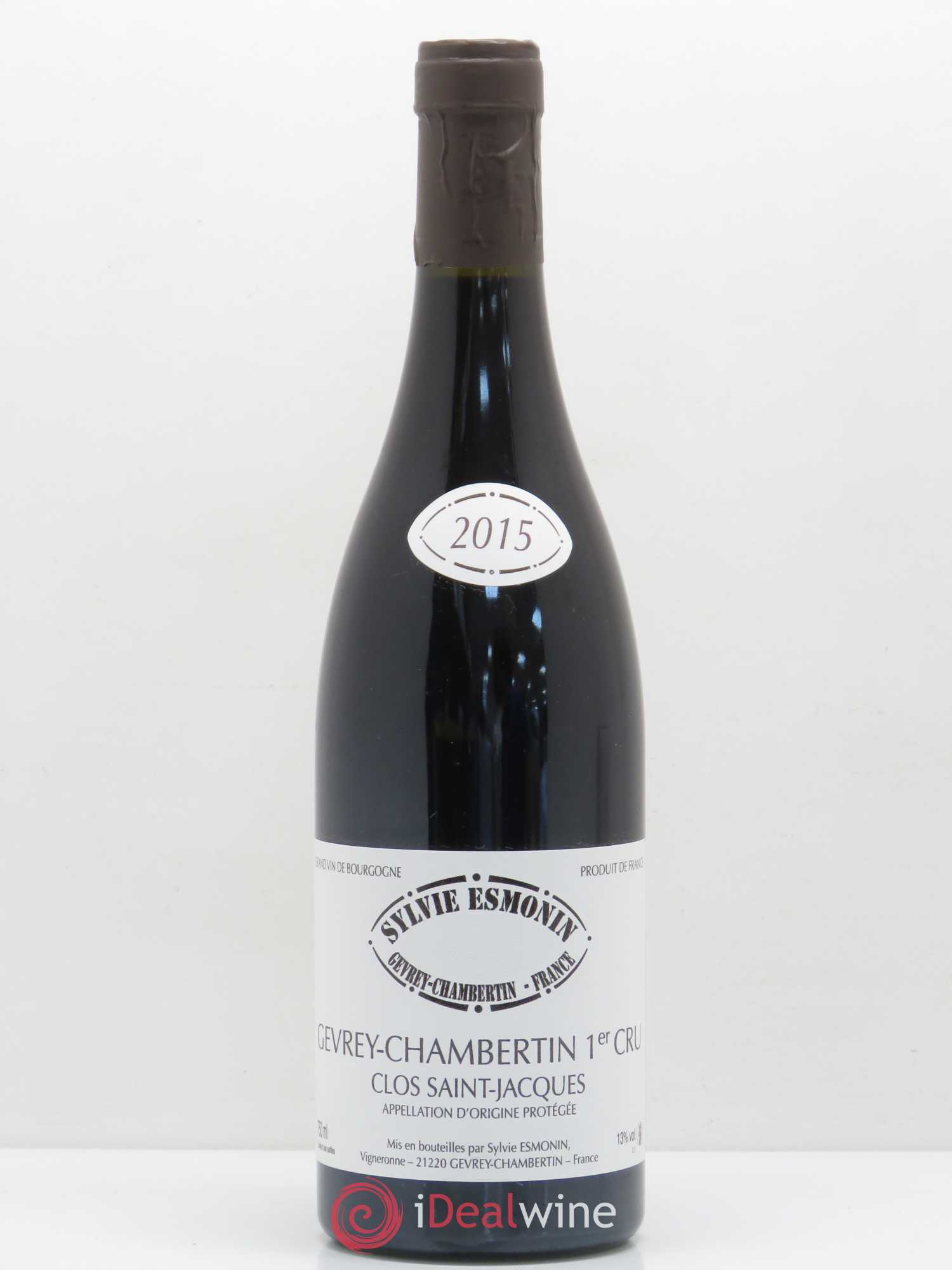 Gevrey-Chambertin 1er Cru Clos Saint Jacques Sylvie Esmonin 2015 - Lot de 1 bouteille - 0