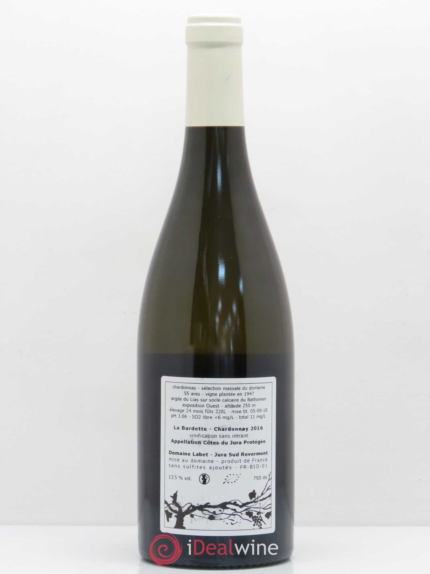 Côtes du Jura Chardonnay La Bardette Domaine Labet 2016 - Posten von 1 Flasche - 1