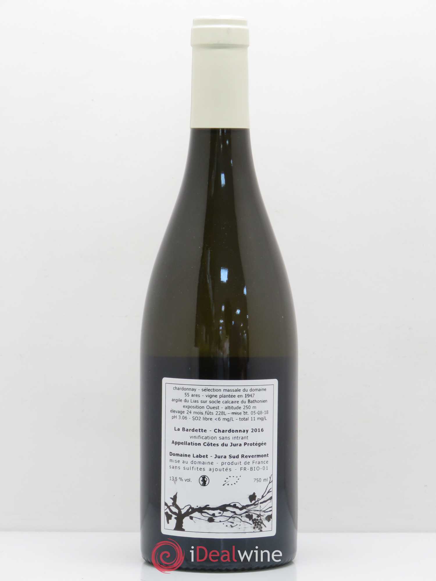 Côtes du Jura Chardonnay La Bardette Domaine Labet 2016 - Posten von 1 Flasche - 1